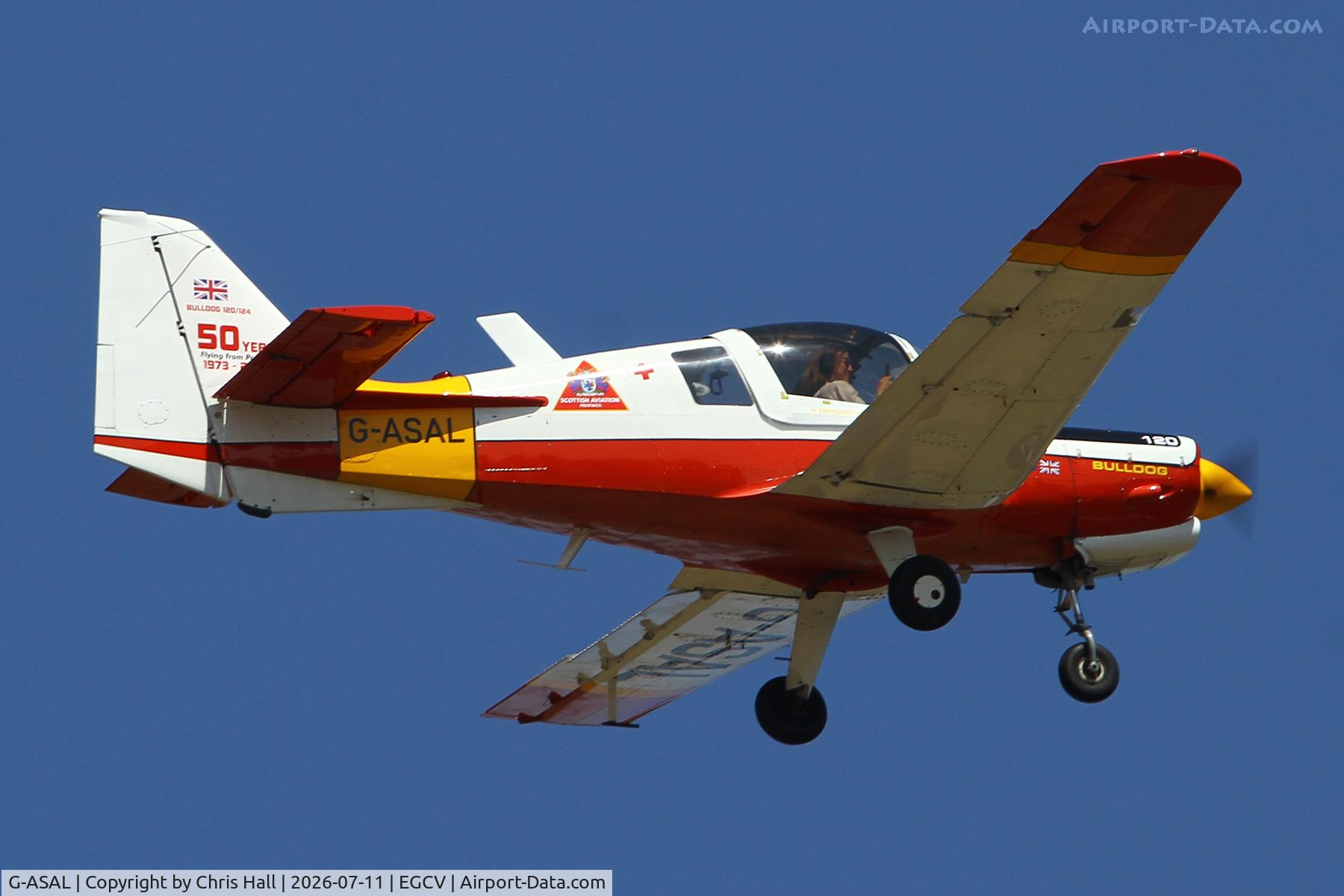 G-ASAL, 1973 Scottish Aviation Bulldog Series 120 Model 124, c/n BH120/239, Sleapkosh 26, day 2, 11/07/26
