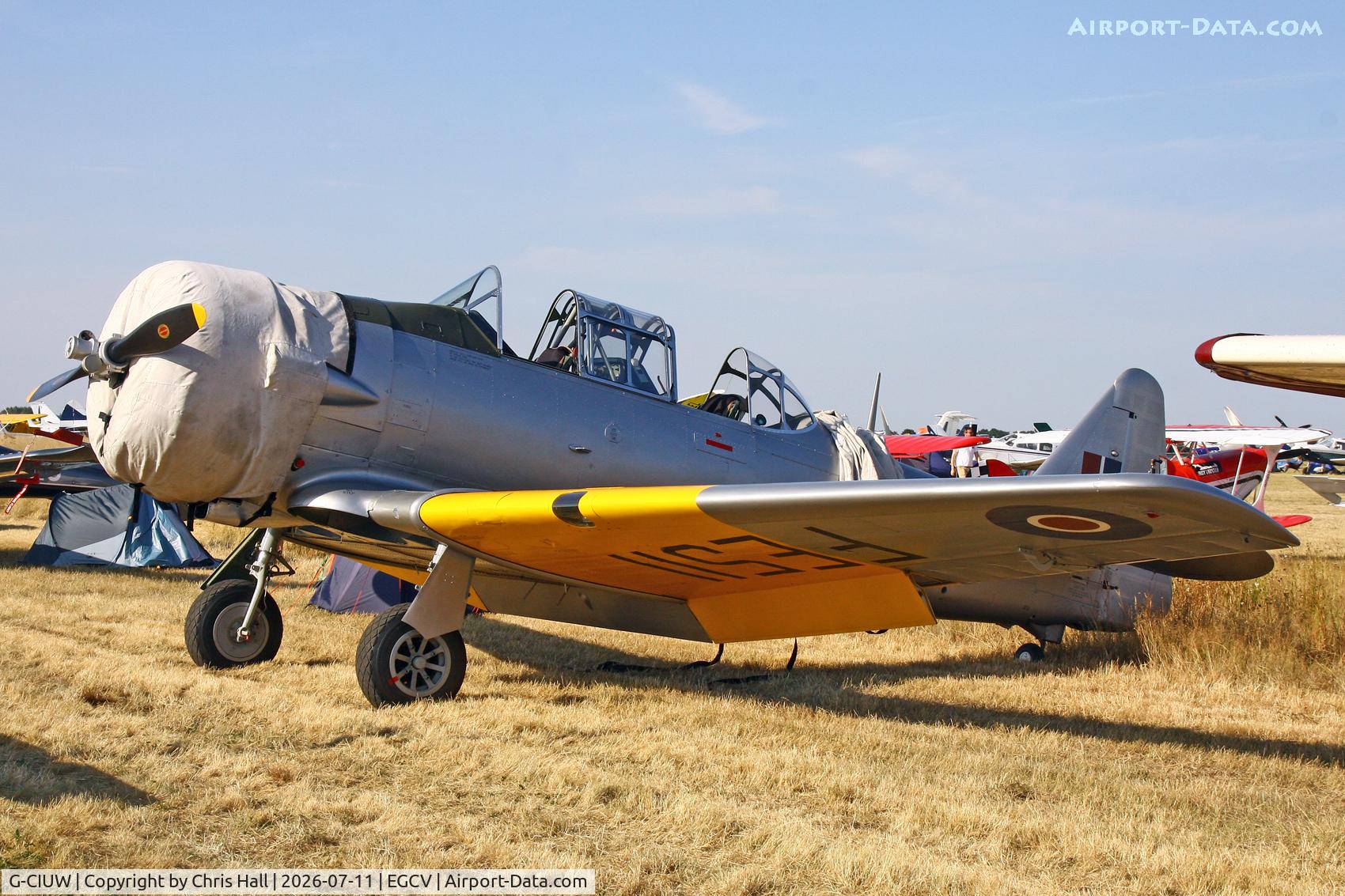 Aircraft G-CIUW, 1942 Noorduyn AT-16 Harvard IIB, c/n 14-245, Sleapkosh 26, day 2, 11/07/26, at EGCV, photo by Chris Hall