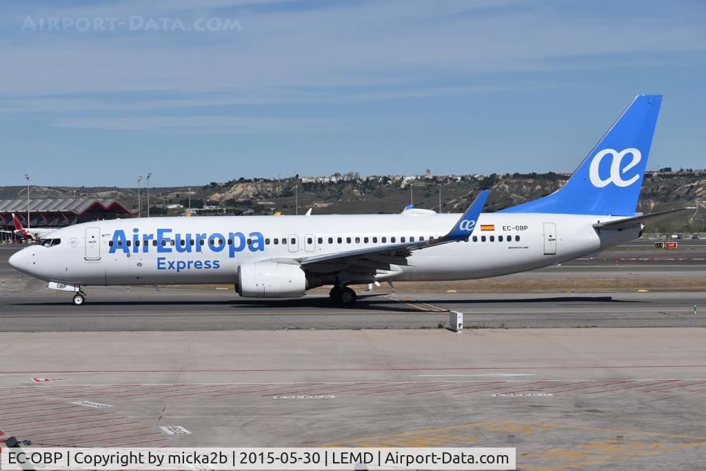 Aircraft EC-OBP, 2011 Boeing 737-8JP(WL), c/n 39007 l/n 3665, Taxiing, at LEMD, photo by micka2b