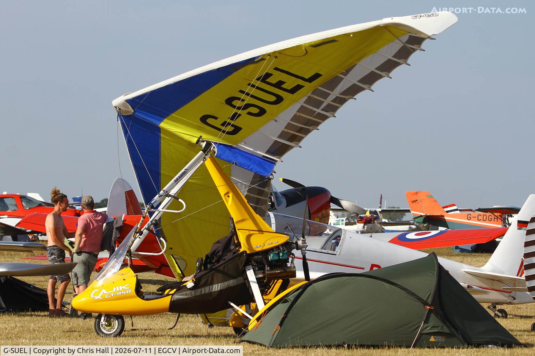 Aircraft G-SUEL, 2007 P&M Aviation Quik GT450, c/n 8301, Sleapkosh 26, day 2, 11/07/26, at EGCV, photo by Chris Hall