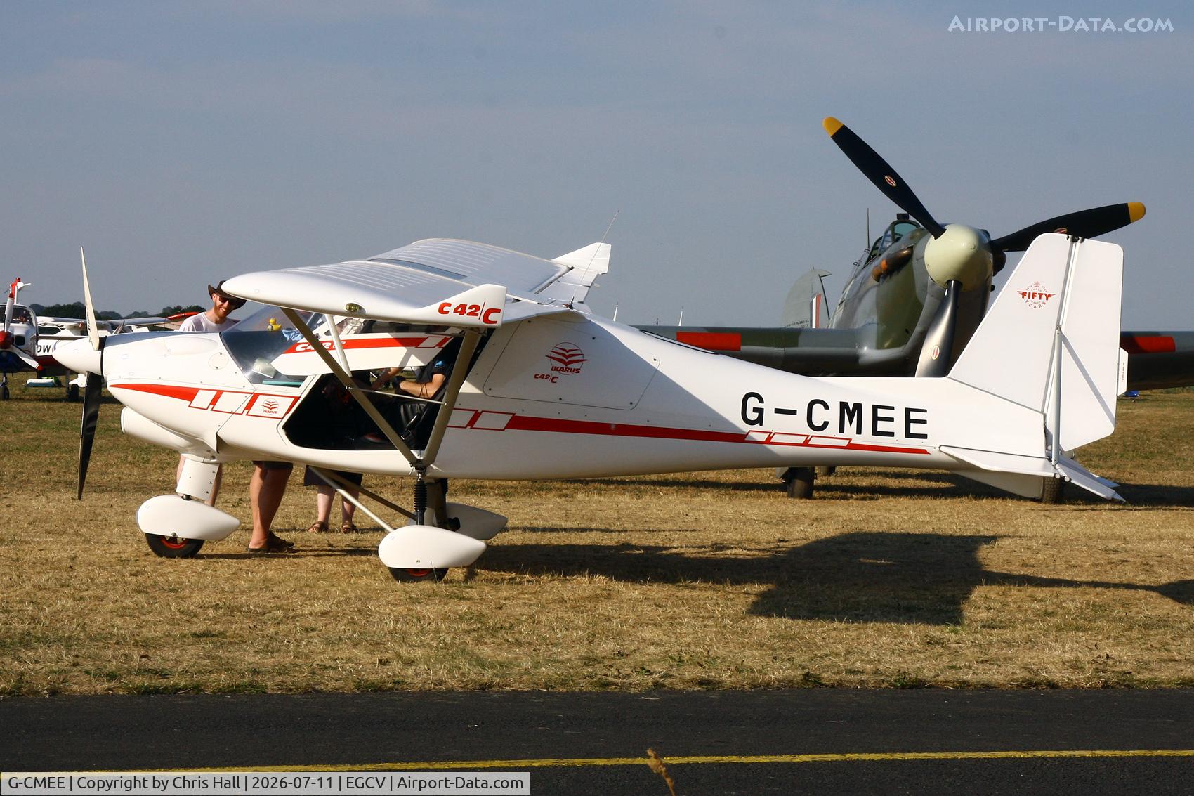 Aircraft G-CMEE, 2021 Comco Ikarus C42 FB100 Charlie, c/n 2107-7654, Sleapkosh 26, day 2, 11/07/26, at EGCV, photo by Chris Hall
