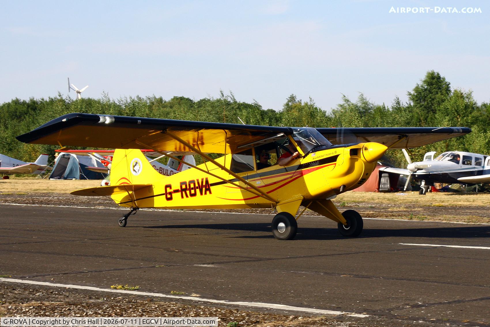 Aircraft G-ROVA, 2016 Aviat A-1B Husky, c/n NF0008, Sleapkosh 26, day 2, 11/07/26, at EGCV, photo by Chris Hall