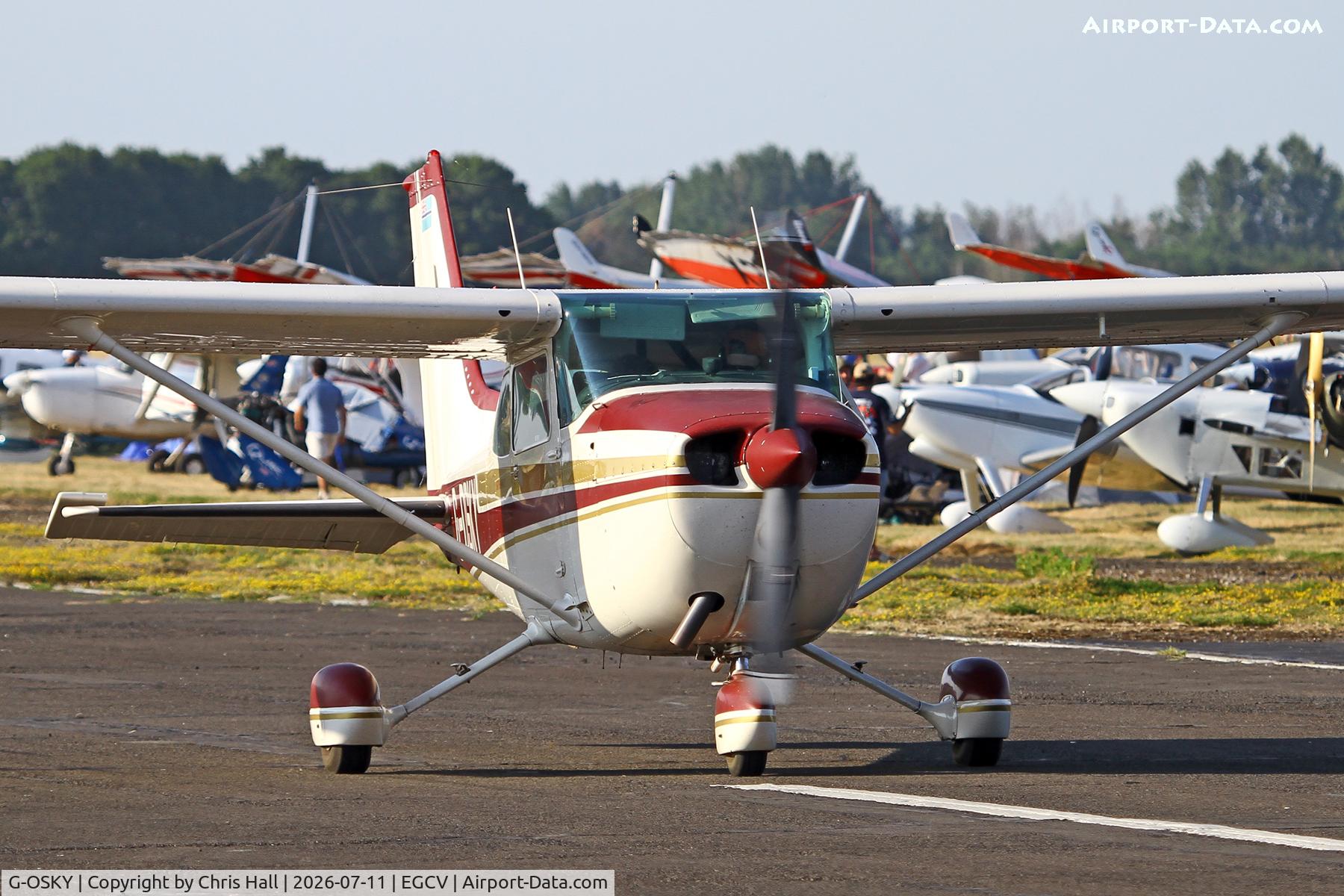 Aircraft G-OSKY, 1976 Cessna 172M, c/n 172-67389, Sleapkosh 26, day 2, 11/07/26, at EGCV, photo by Chris Hall