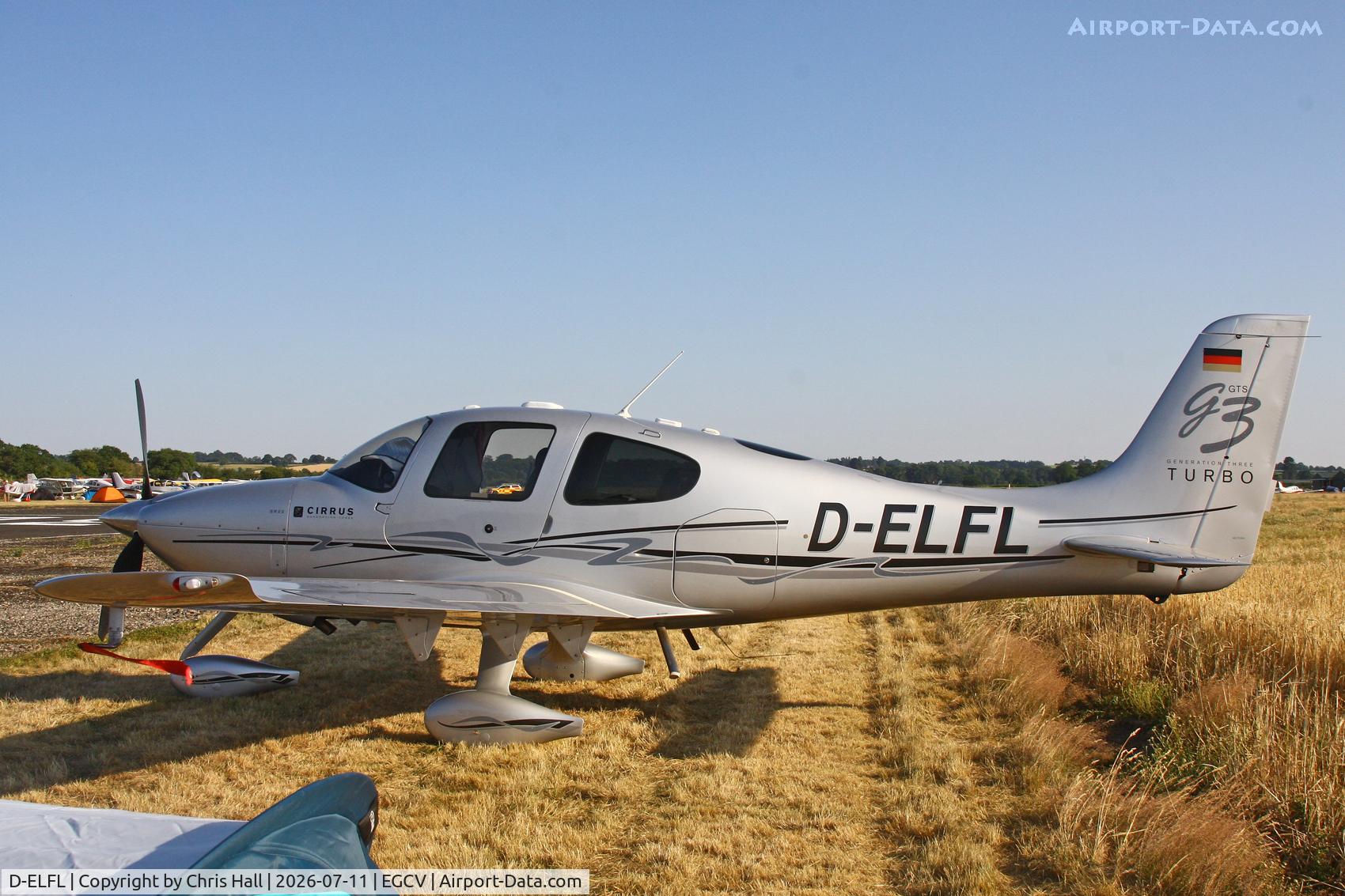 Aircraft D-ELFL, 2008 Cirrus SR22 GTS G3, c/n 3141, Sleapkosh 26, day 2, 11/07/26, at EGCV, photo by Chris Hall