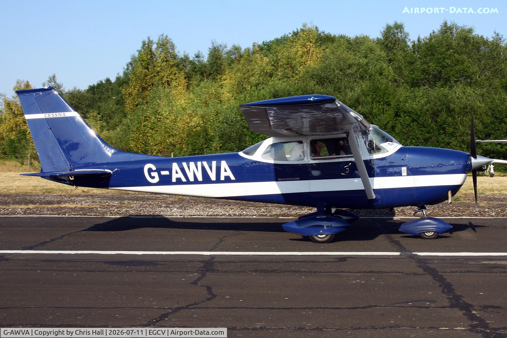 Aircraft G-AWVA, 1968 Reims Cessna F172H, c/n 0597, Sleapkosh 26, day 2, 11/07/26, at EGCV, photo by Chris Hall