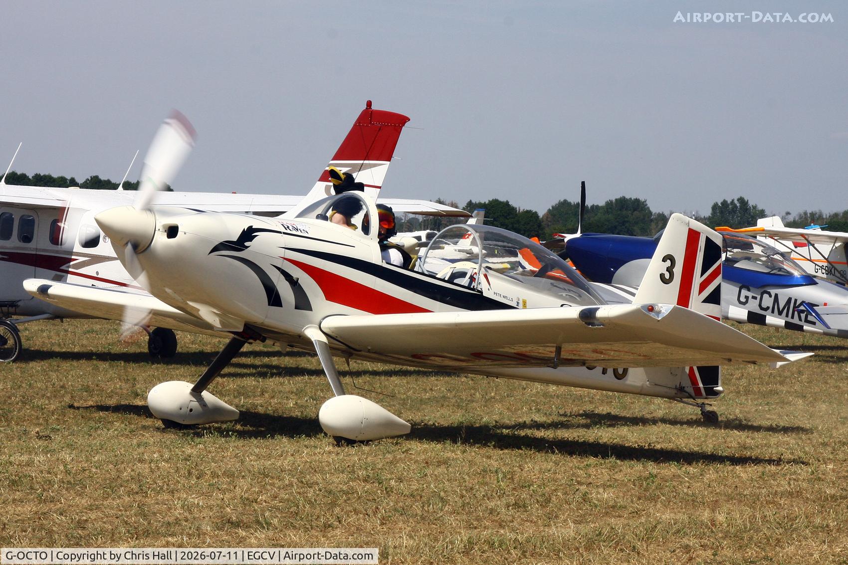 Aircraft G-OCTO, 2003 Vans RV-8, c/n 470, Sleapkosh 26, day 2, 11/07/26, at EGCV, photo by Chris Hall