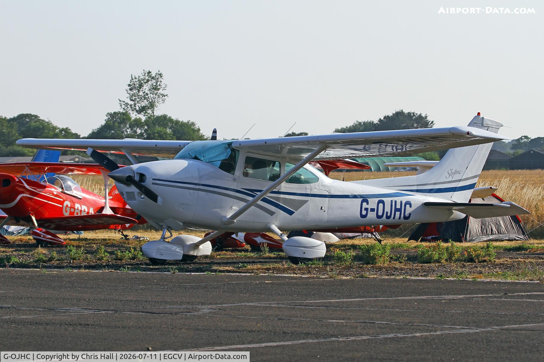 Aircraft G-OJHC, 1976 Cessna 182P Skylane, c/n 182-64535, Sleapkosh 26, day 2, 11/07/26, at EGCV, photo by Chris Hall