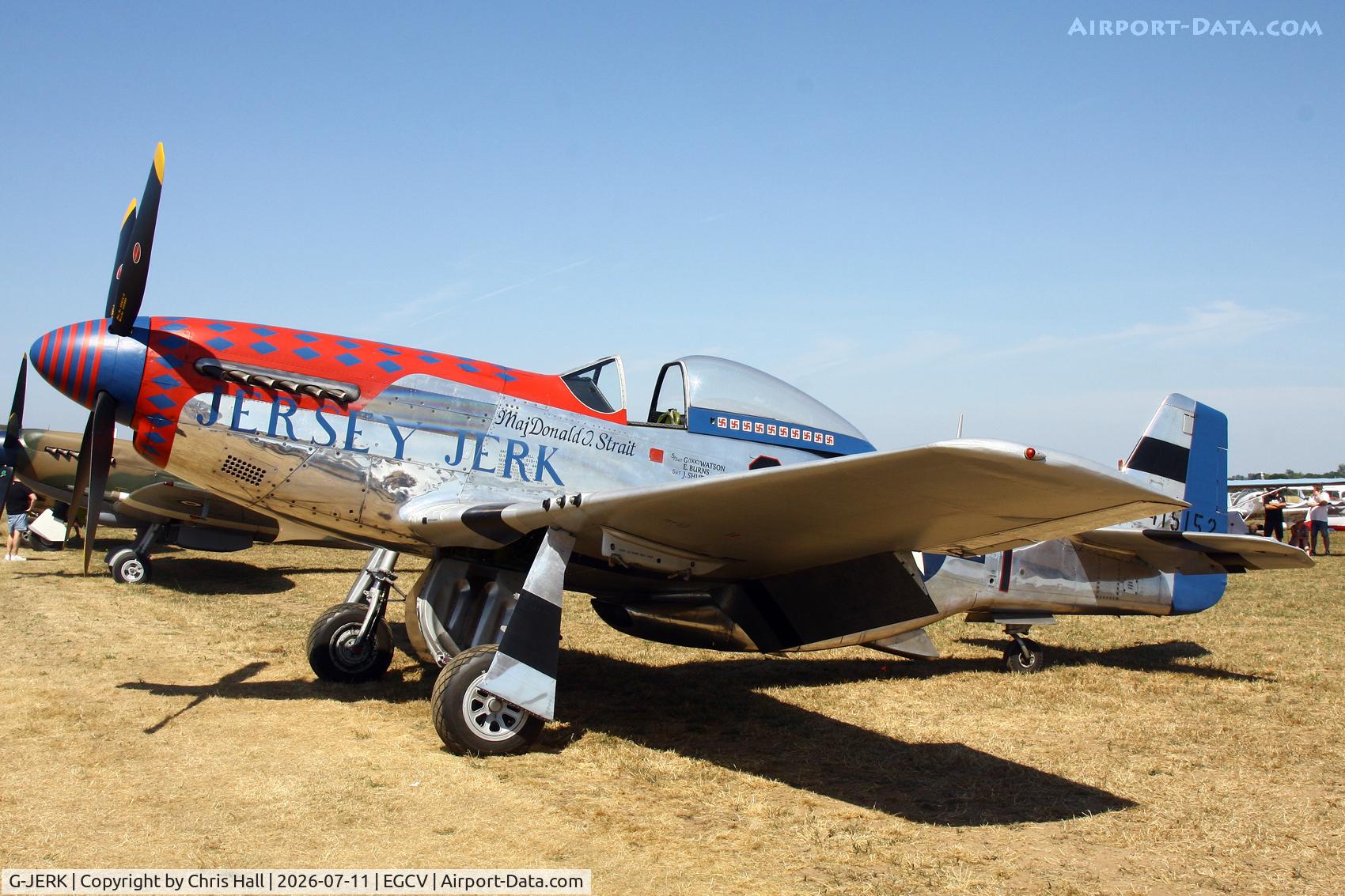 Aircraft G-JERK, 1948 Commonwealth Aircraft Corporation CA-18 MK 21 (Mustang P-51D), c/n 1435, Sleapkosh 26, day 2, 11/07/26, at EGCV, photo by Chris Hall