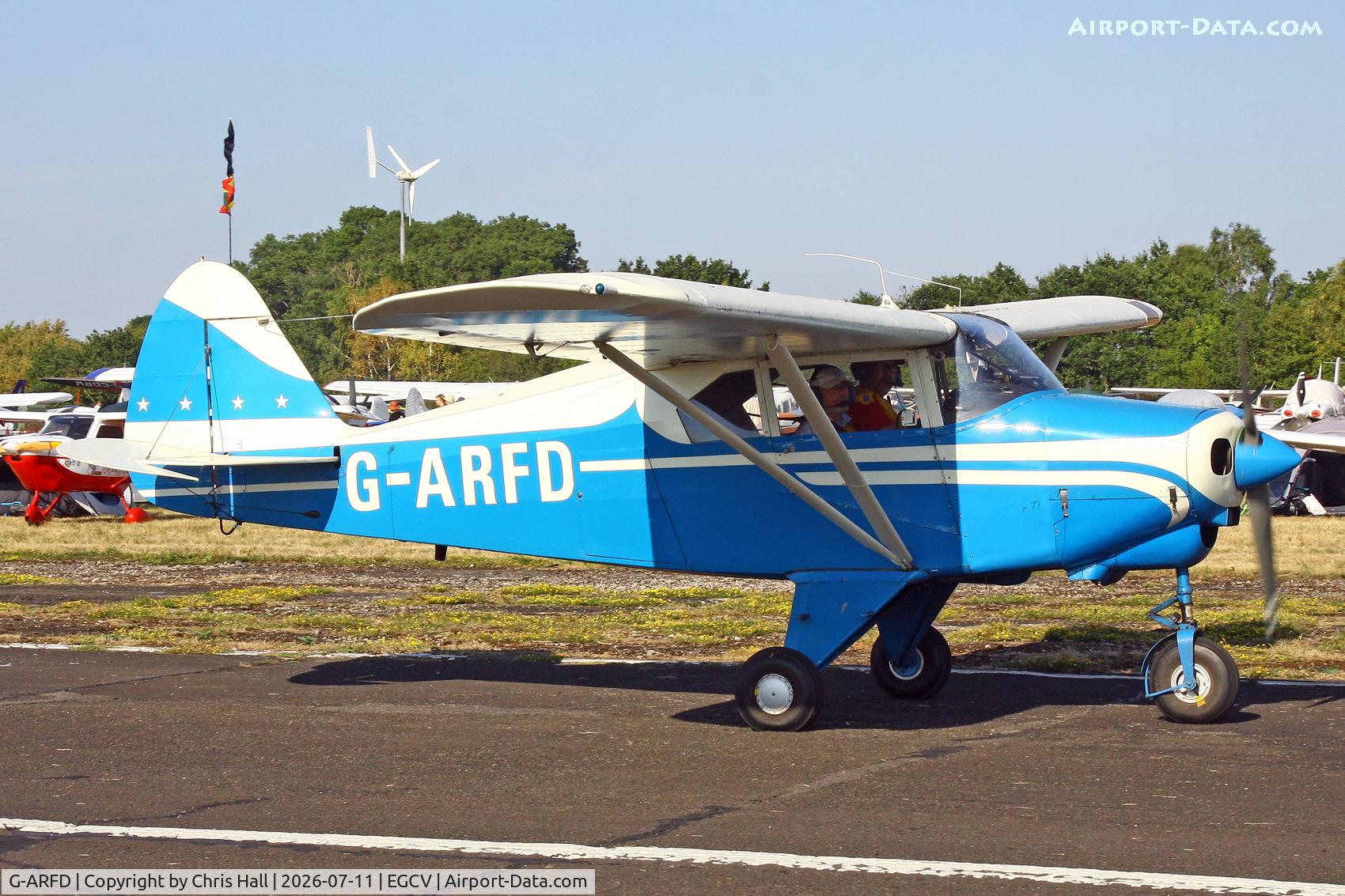 Aircraft G-ARFD, 1960 Piper PA-22-160 Tri Pacer, c/n 22-7565, Sleapkosh 26, day 2, 11/07/26, at EGCV, photo by Chris Hall