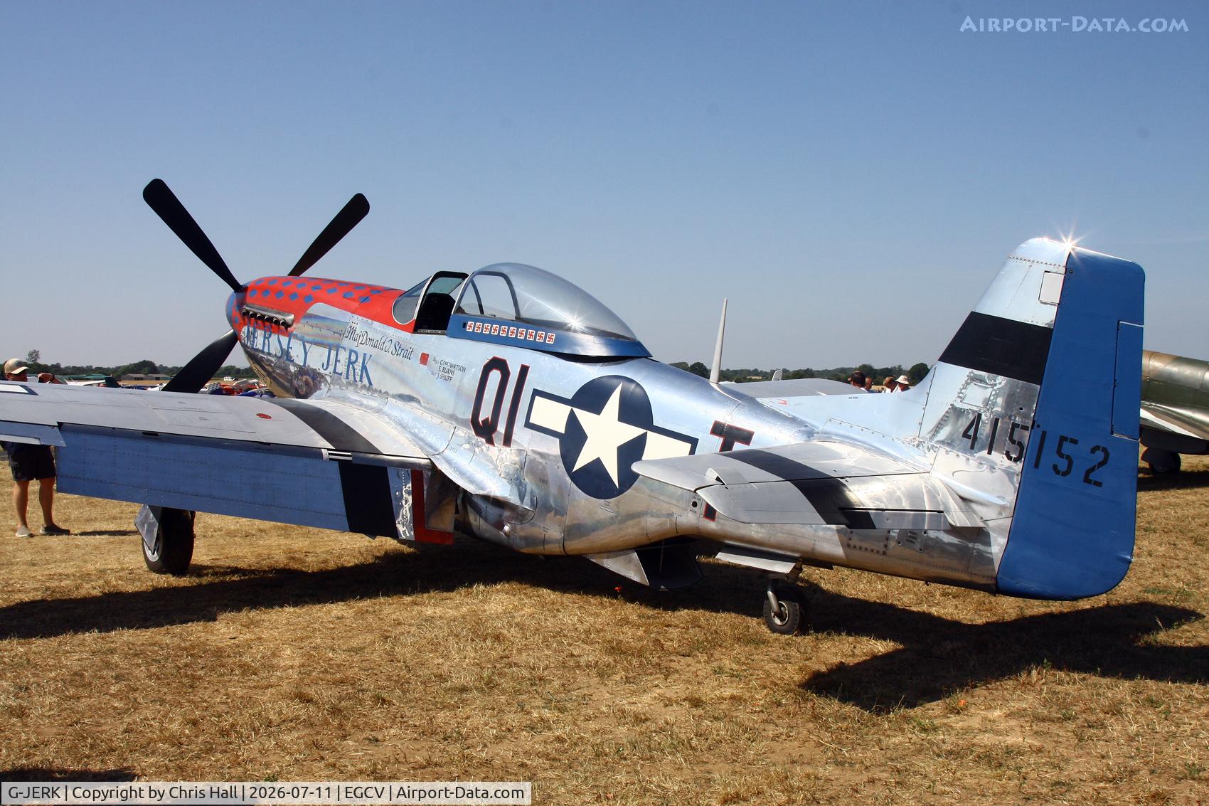 Aircraft G-JERK, 1948 Commonwealth Aircraft Corporation CA-18 MK 21 (Mustang P-51D), c/n 1435, Sleapkosh 26, day 2, 11/07/26, at EGCV, photo by Chris Hall