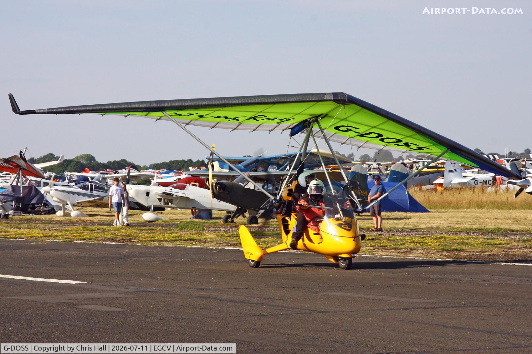 Aircraft G-DOSS, 2024 Flylight Airsports Exodus DeltaJet 500 Stingray, c/n EA 022, Sleapkosh 26, day 2, 11/07/26, at EGCV, photo by Chris Hall
