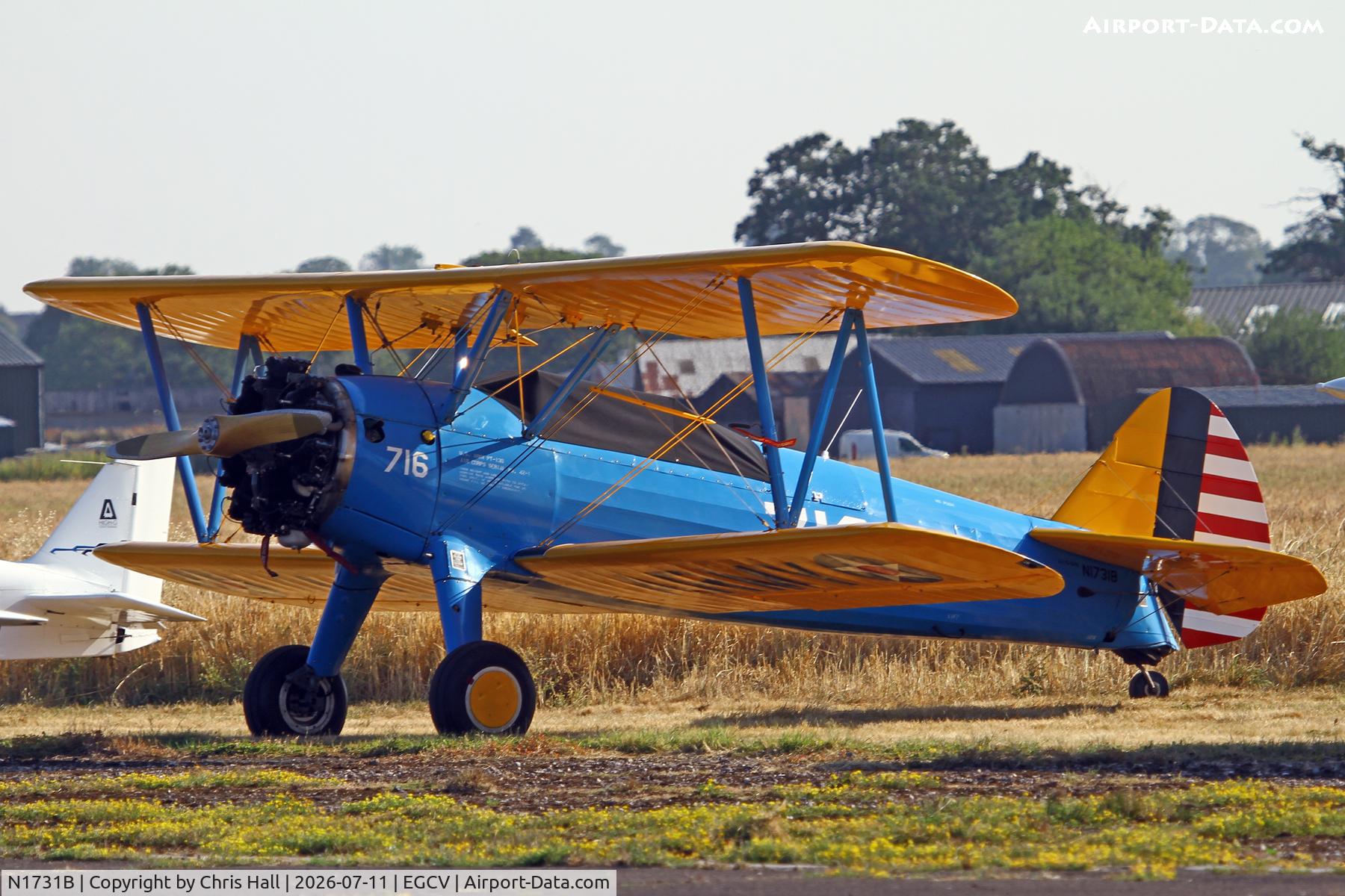 Aircraft N1731B, 1943 Boeing E75, c/n 75-5716, Sleapkosh 26, day 2, 11/07/26, at EGCV, photo by Chris Hall