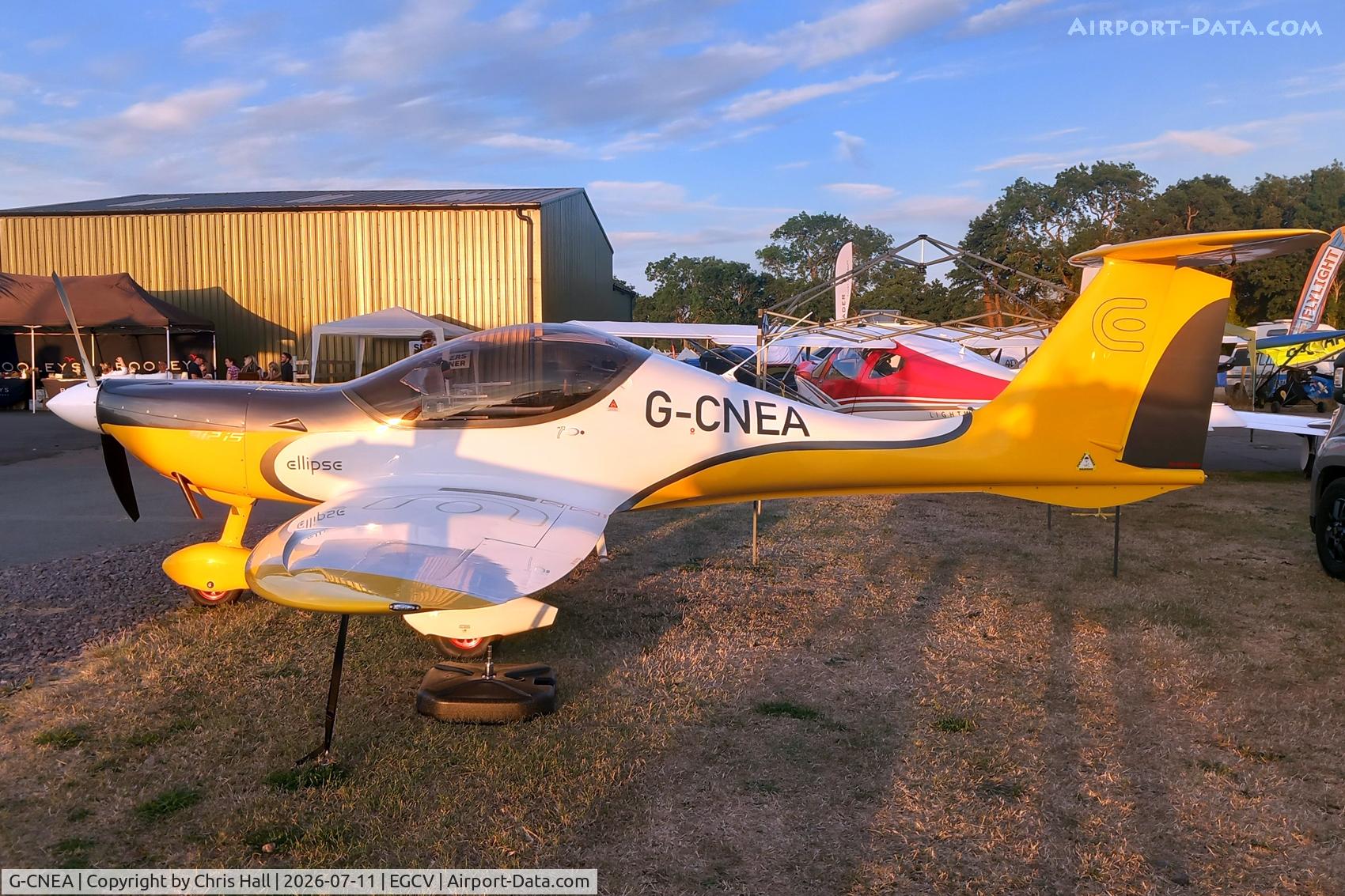 Aircraft G-CNEA, Ellipse Aero Ellipse Spirit, c/n 76/2026, Sleapkosh 26, day 2, 11/07/26, at EGCV, photo by Chris Hall