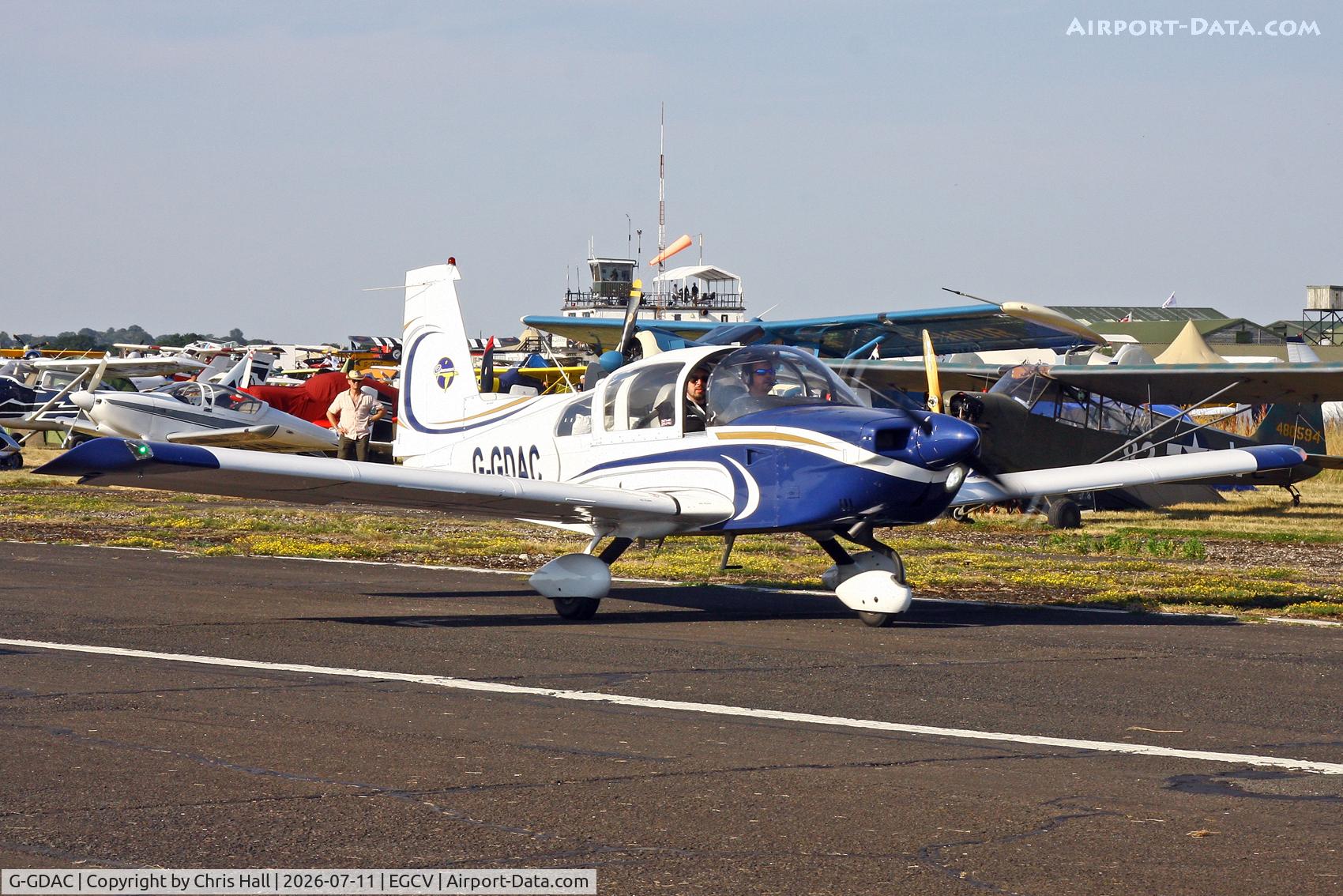 Aircraft G-GDAC, 1976 Grumman American AA-5A Cheetah, c/n AA5A-0347, Sleapkosh 26, day 2, 11/07/26, at EGCV, photo by Chris Hall
