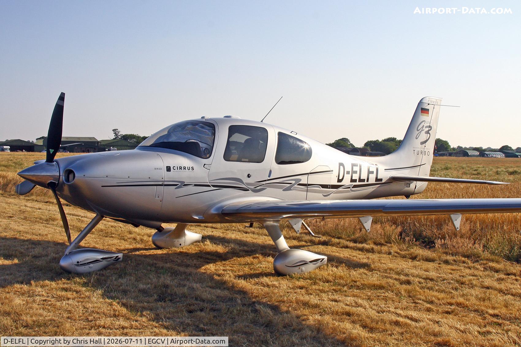 Aircraft D-ELFL, 2008 Cirrus SR22 GTS G3, c/n 3141, Sleapkosh 26, day 2, 11/07/26, at EGCV, photo by Chris Hall