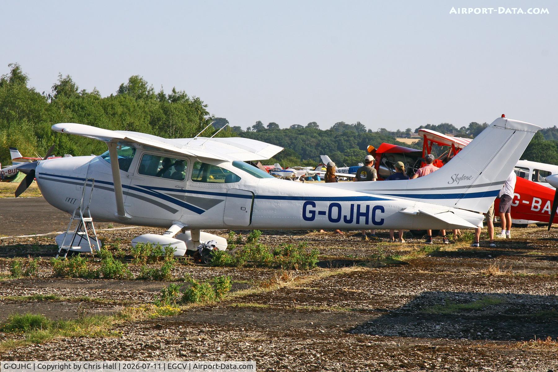 Aircraft G-OJHC, 1976 Cessna 182P Skylane, c/n 182-64535, Sleapkosh 26, day 2, 11/07/26, at EGCV, photo by Chris Hall
