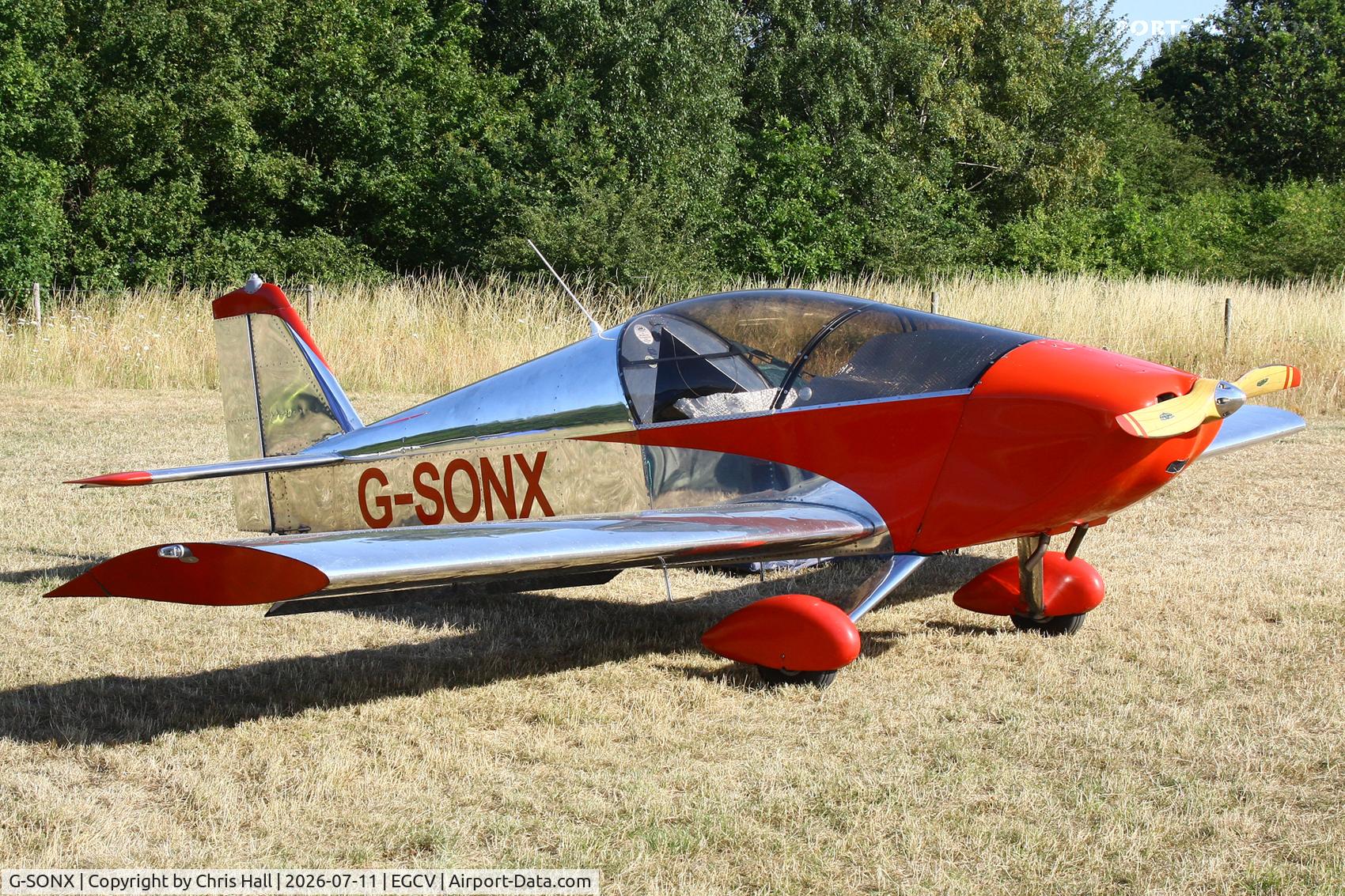 Aircraft G-SONX, 2010 Sonex Sonex, c/n LAA 337-14776, Sleapkosh 26, day 2, 11/07/26, at EGCV, photo by Chris Hall