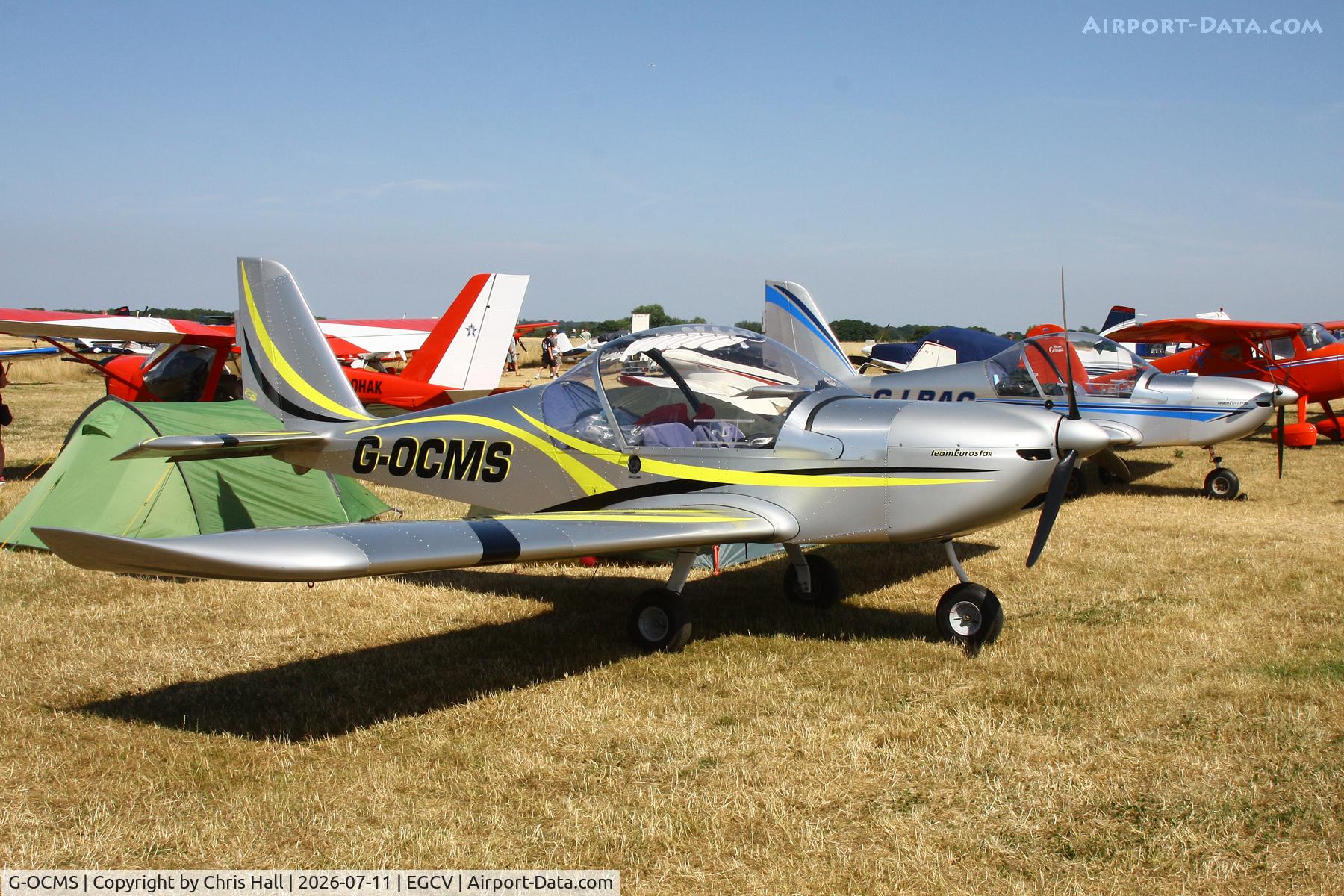 Aircraft G-OCMS, 2010 Cosmik EV-97 TeamEurostar UK, c/n 3718, Sleapkosh 26, day 2, 11/07/26, at EGCV, photo by Chris Hall