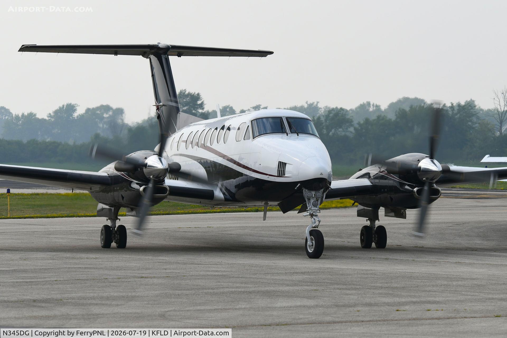 Aircraft N345DG, 2005 Raytheon Aircraft Company B300, c/n FL-427, RFP Enterprises LLC Be350, at KFLD, photo by FerryPNL