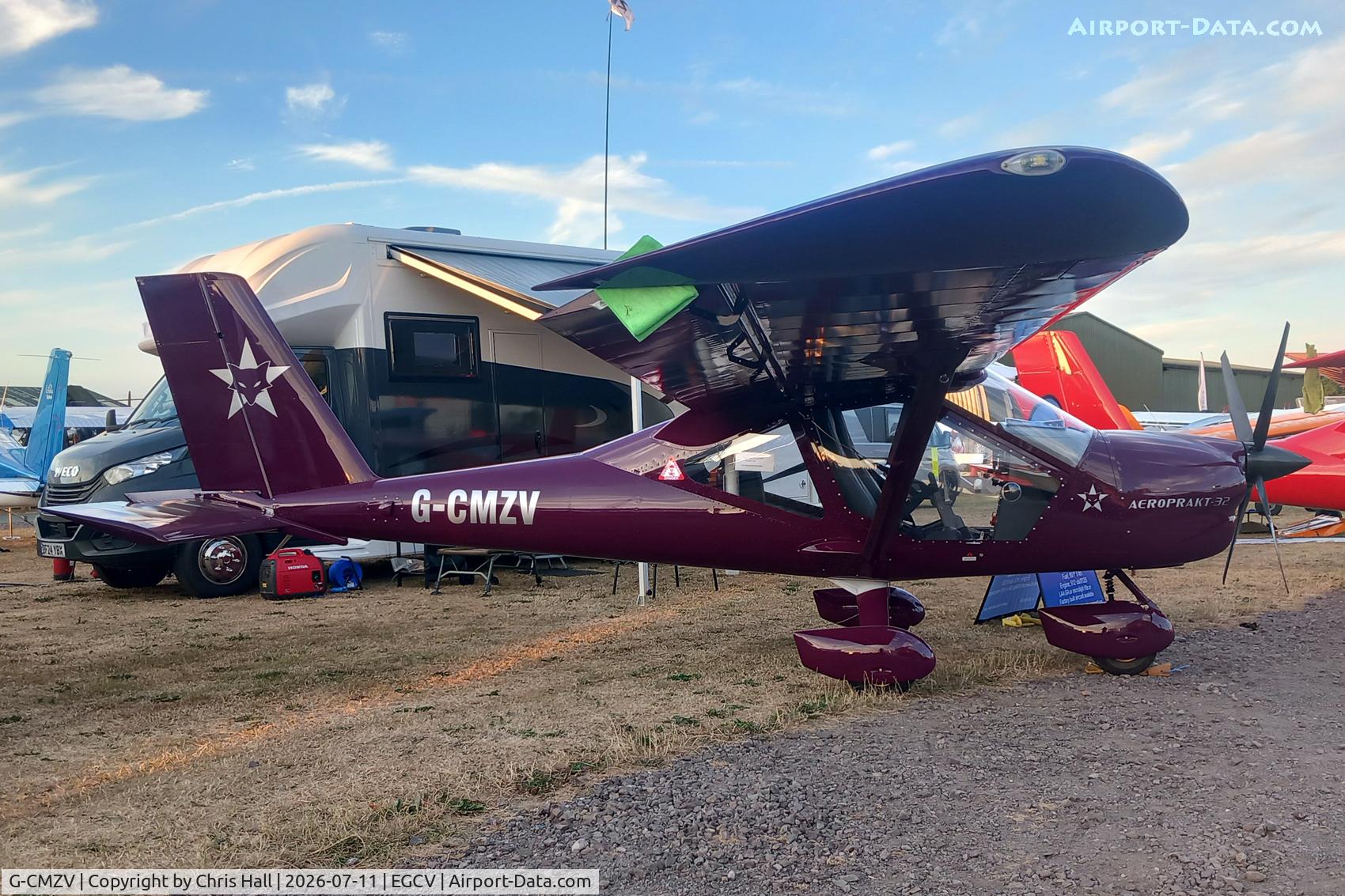 Aircraft G-CMZV, 2025 Aeroprakt A-32 Vixxen, c/n A32362, Sleapkosh 26, day 2, 11/07/26, at EGCV, photo by Chris Hall