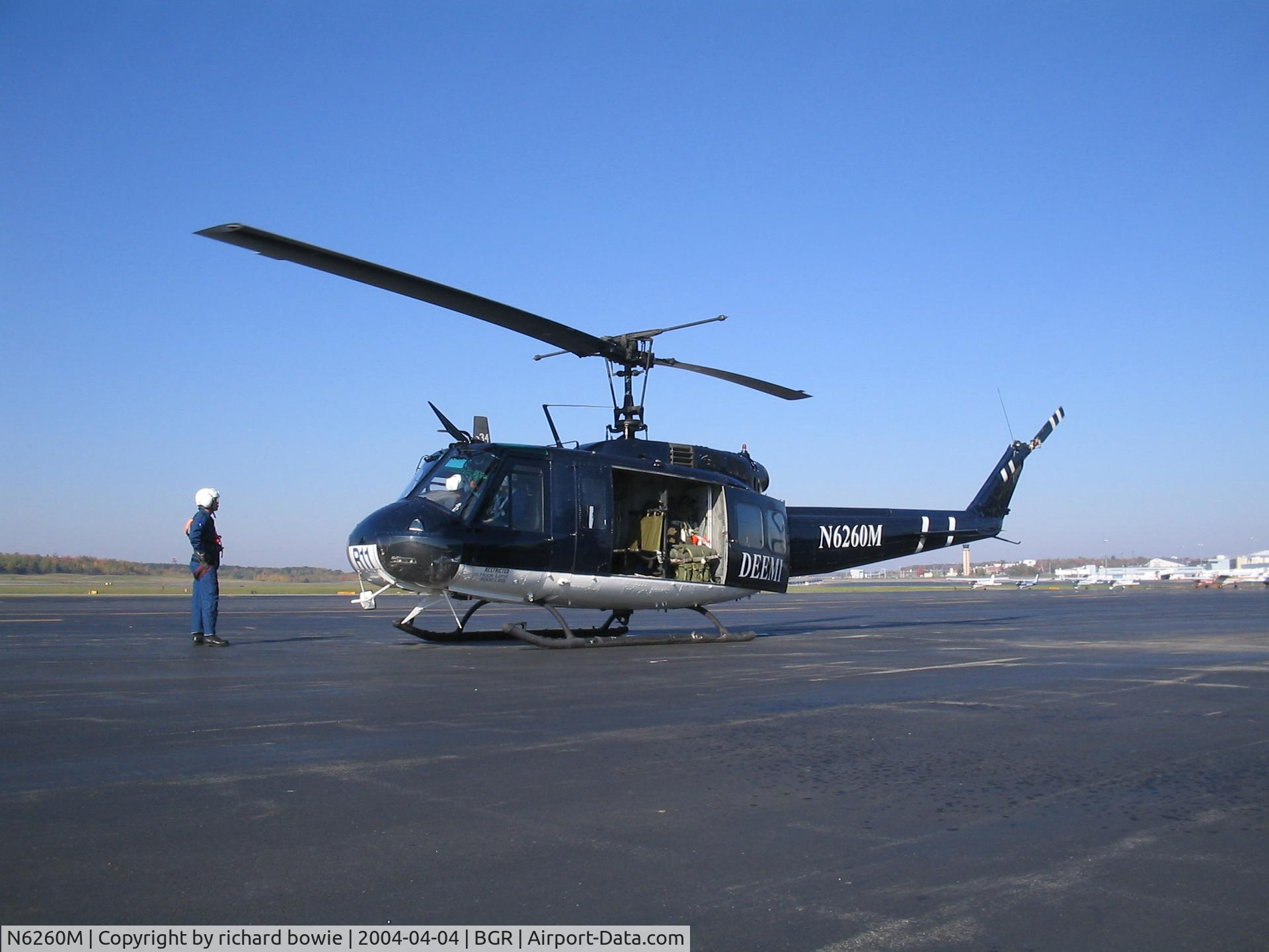 N6260M, 1967 Bell UH-1H Iroquois C/N 10140 (67-19534), sar support helicopter -only civilian ship in united states