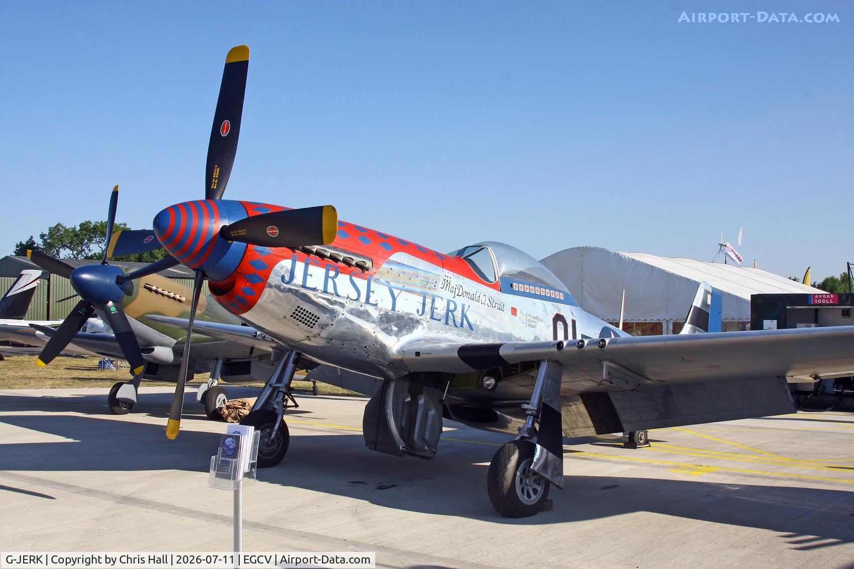 Aircraft G-JERK, 1948 Commonwealth Aircraft Corporation CA-18 MK 21 (Mustang P-51D), c/n 1435, Sleapkosh 26, day 2, 11/07/26, at EGCV, photo by Chris Hall