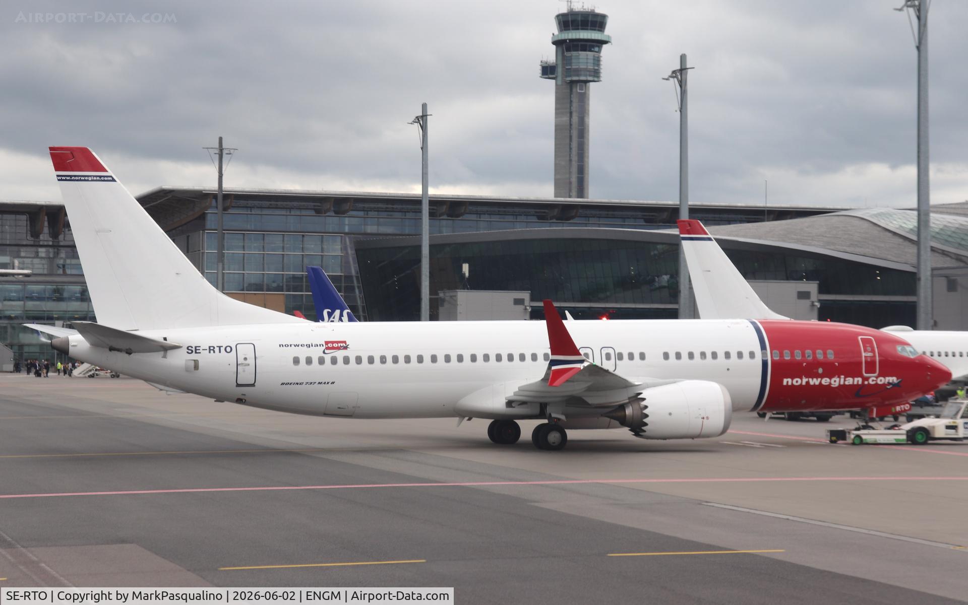 Aircraft SE-RTO, 2024 Boeing 737-8 MAX, c/n 62911 l/n 8857, Boeing 737-8 MAX, at ENGM, photo by MarkPasqualino