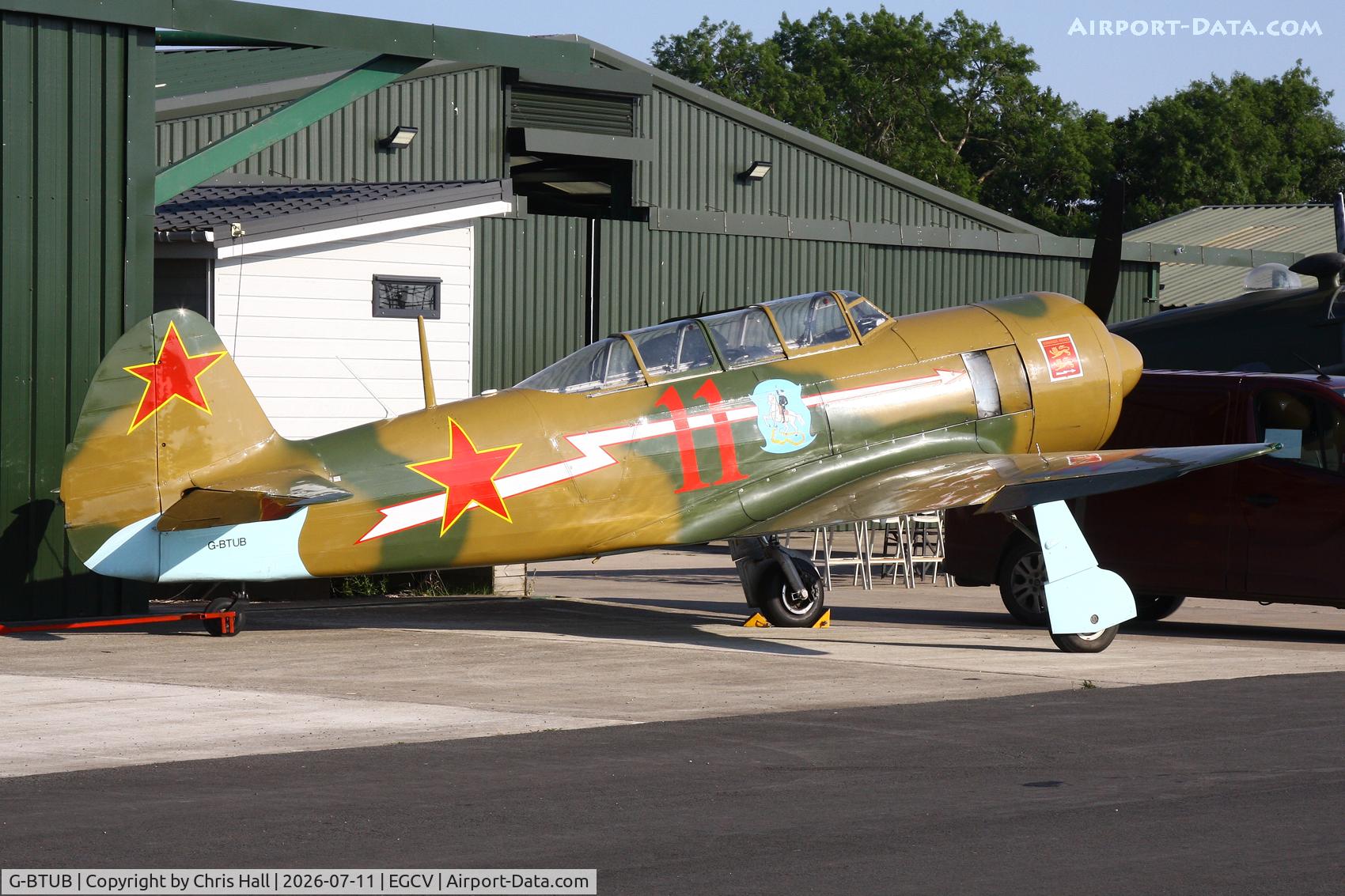 Aircraft G-BTUB, 1956 Let C-11 (Yak-11), c/n 172623, Sleapkosh 26, day 2, 11/07/26, at EGCV, photo by Chris Hall