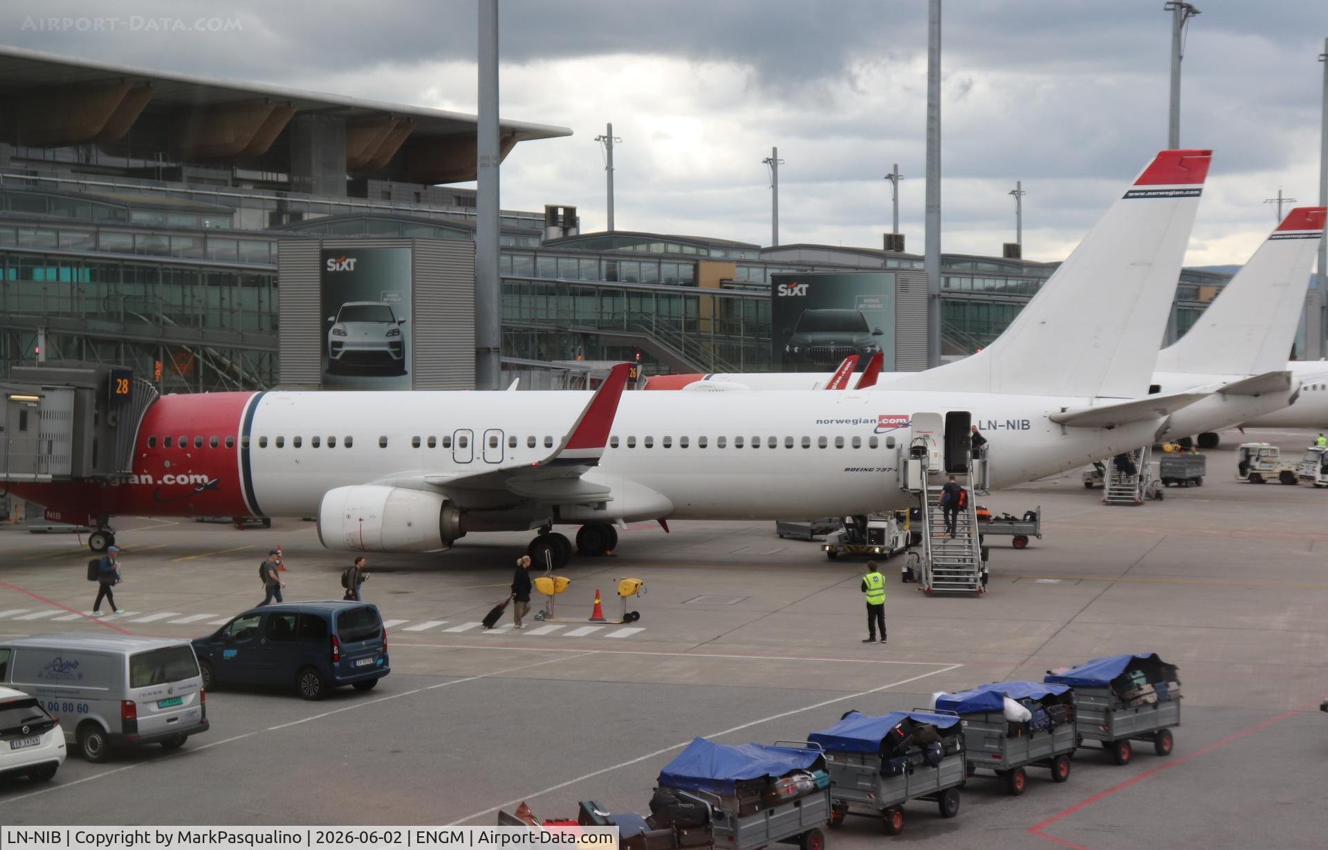 Aircraft LN-NIB, 2011 Boeing 737-86J, c/n 36879 l/n 3805, Boeing 737-86J, at ENGM, photo by MarkPasqualino