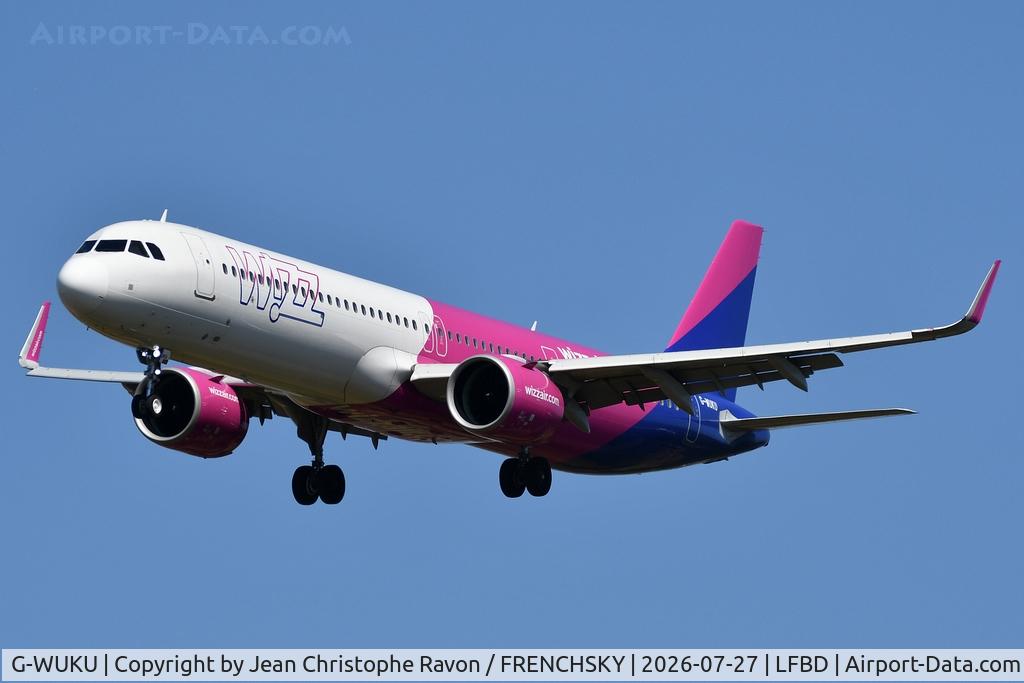 G-WUKU, 2022 Airbus A321-251NX, c/n 10787, London (LTN)	Bordeaux (BOD)	W95415
