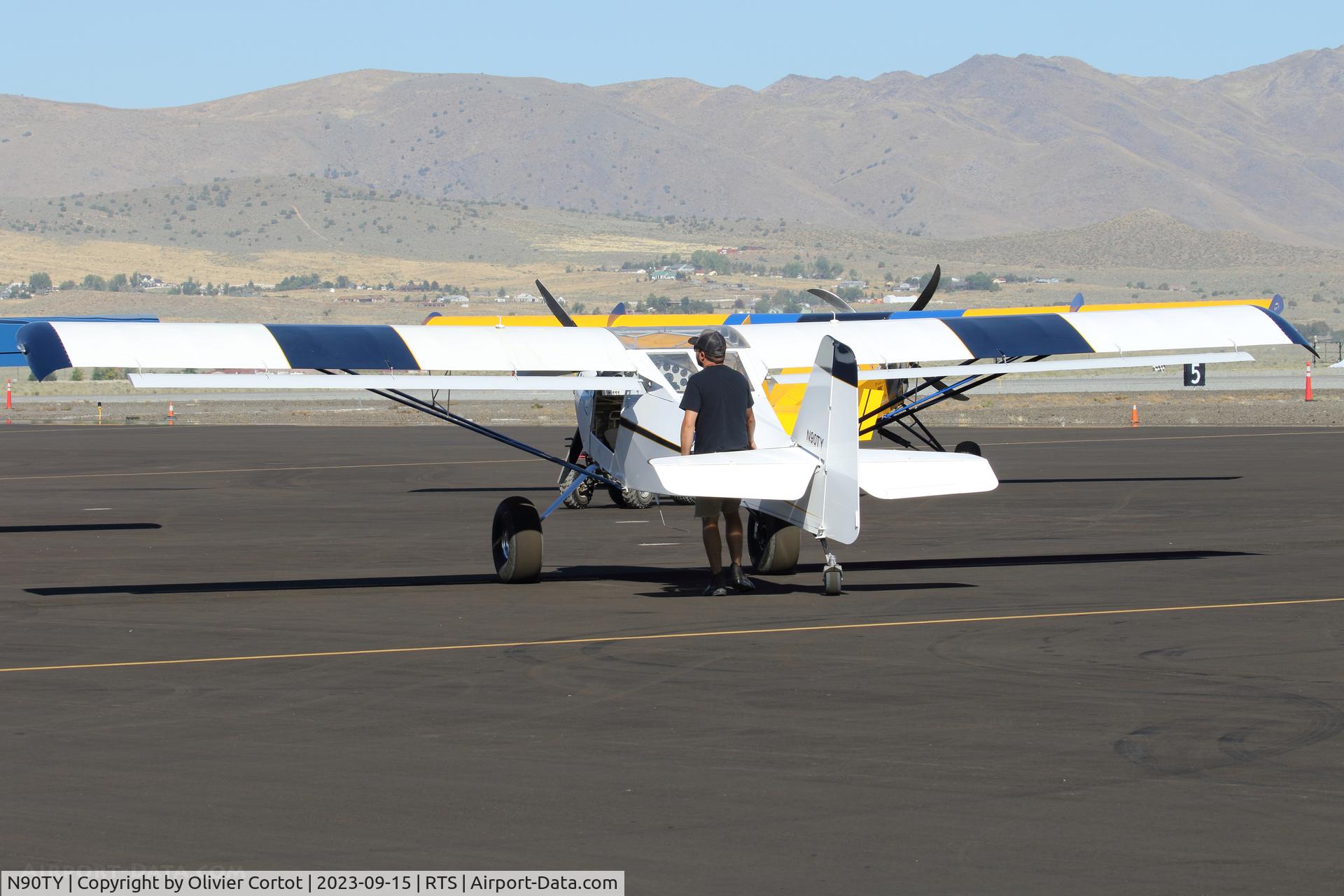 Aircraft N90TY, Skystar Kitfox IV, c/n 1510, 2023 air races, at RTS, photo by Olivier Cortot