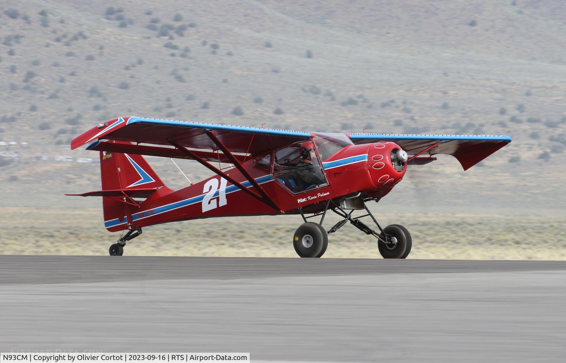 Aircraft N93CM, 1994 Skystar Kitfox IV, c/n 1811, 2023, at RTS, photo by Olivier Cortot