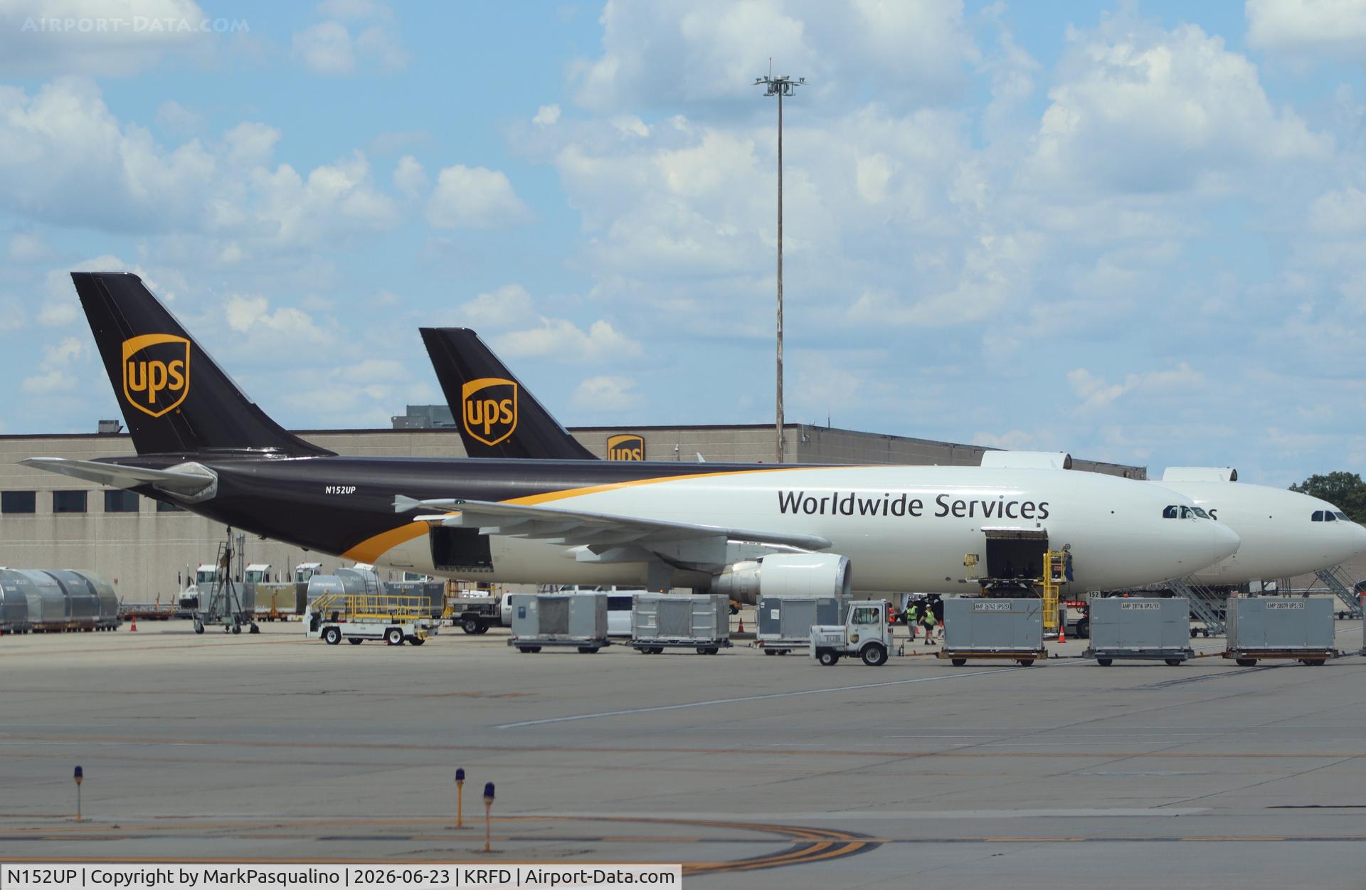 Aircraft N152UP, 2003 Airbus A300F4-622R(F), c/n 835, Airbus A300F4-622R, at KRFD, photo by MarkPasqualino