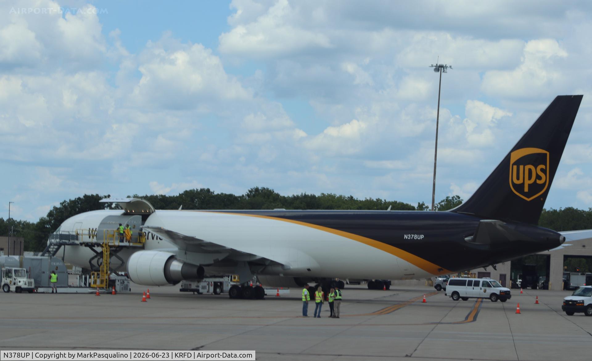 Aircraft N378UP, 2023 Boeing 767-300F, c/n 67920 l/n 1298, Boeing 767-300F, at KRFD, photo by MarkPasqualino