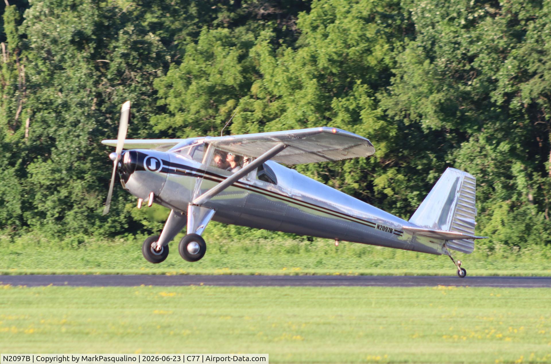 Aircraft N2097B, 1948 Luscombe 8F Silvaire, c/n 6524, Luscombe 8F, at C77, photo by MarkPasqualino