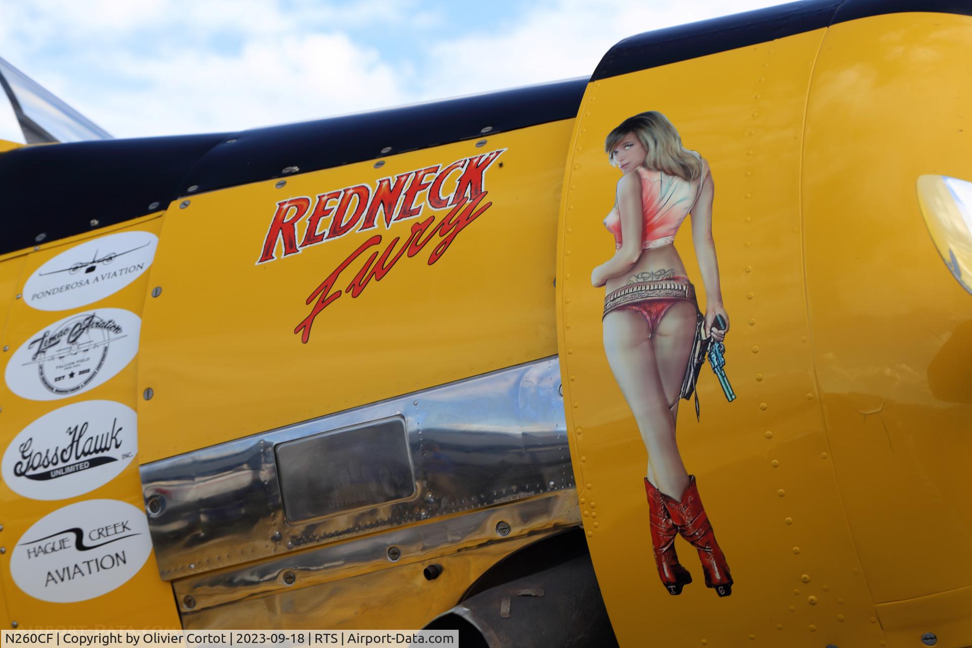 N260CF, 1941 North American T-6G Texan, c/n 168-680, nice nose art
