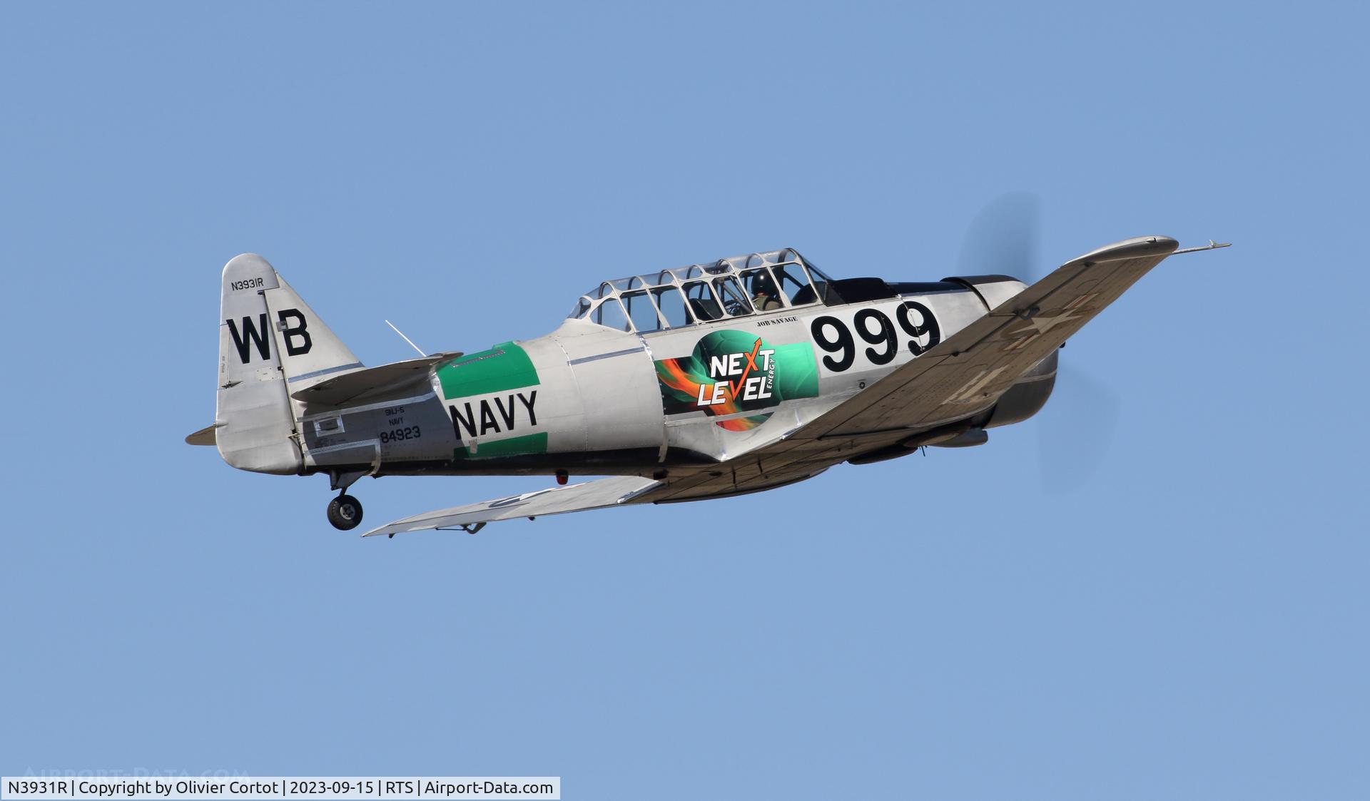 Aircraft N3931R, North American AT-6B Texan, c/n 84-923, 2023 air races, at RTS, photo by Olivier Cortot