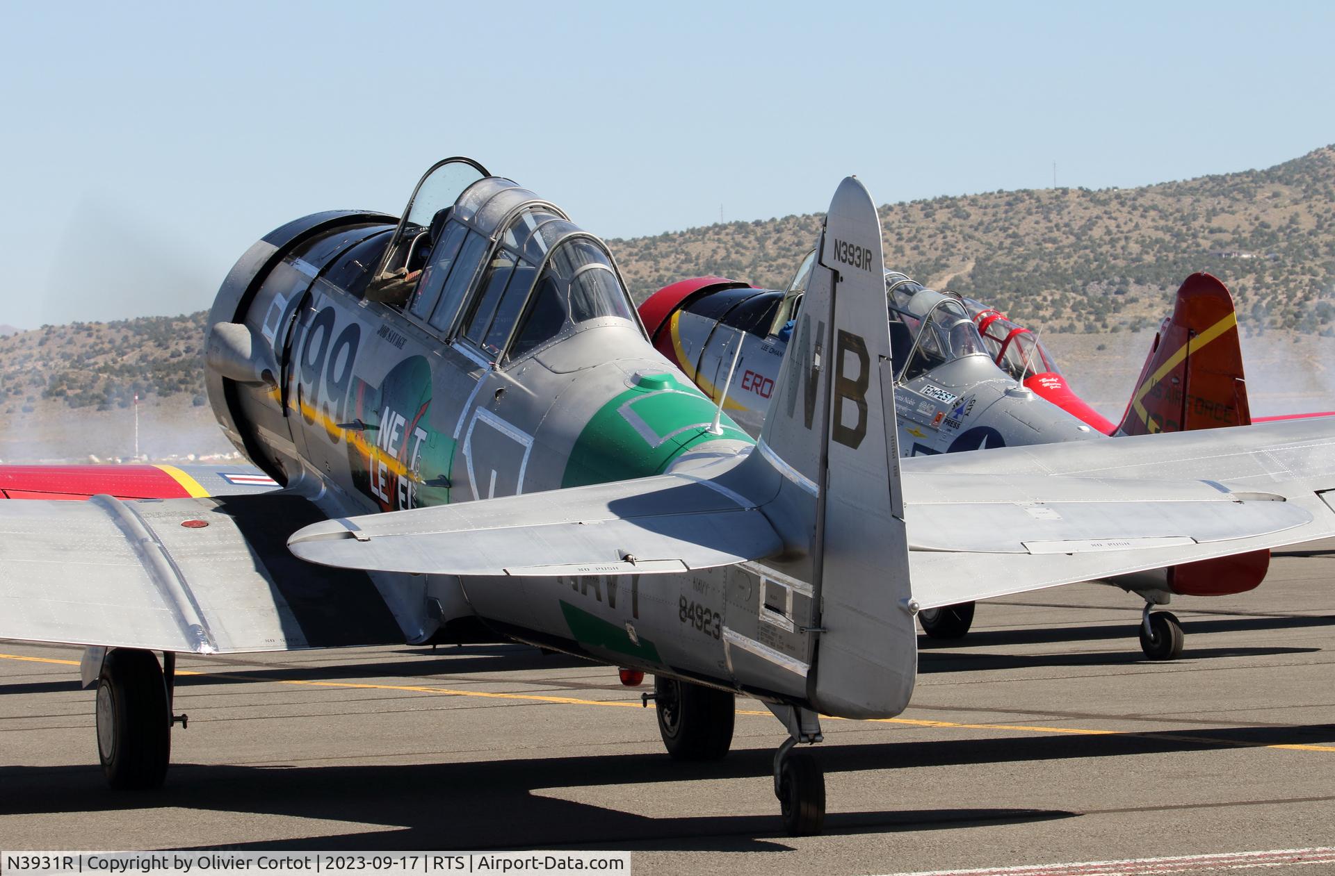 Aircraft N3931R, North American AT-6B Texan, c/n 84-923, 2023 air races, at RTS, photo by Olivier Cortot