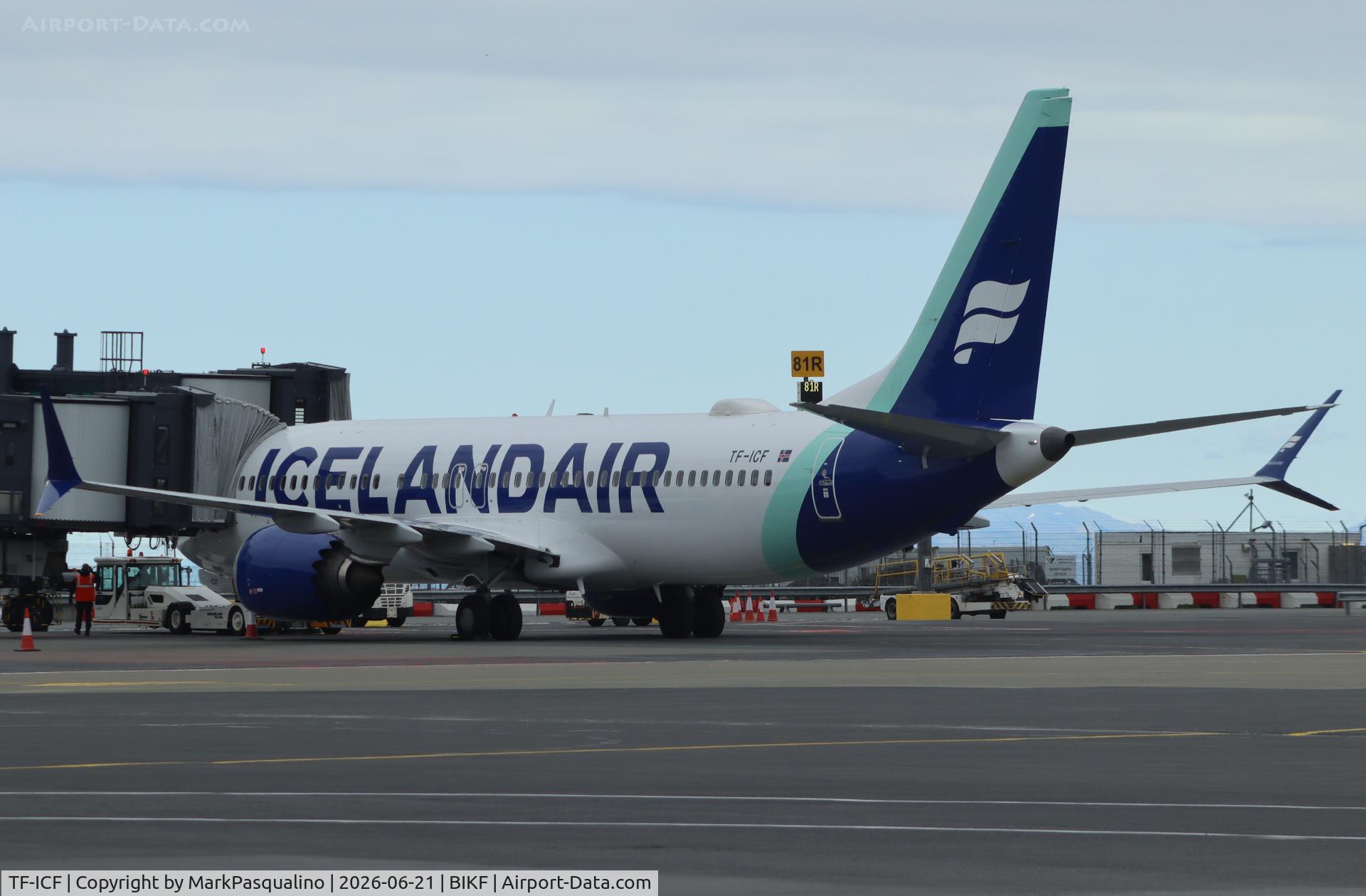 Aircraft TF-ICF, 2018 Boeing 737-8, c/n 42834 l/n 7077, Boeing 737-8 MAX, at BIKF, photo by MarkPasqualino