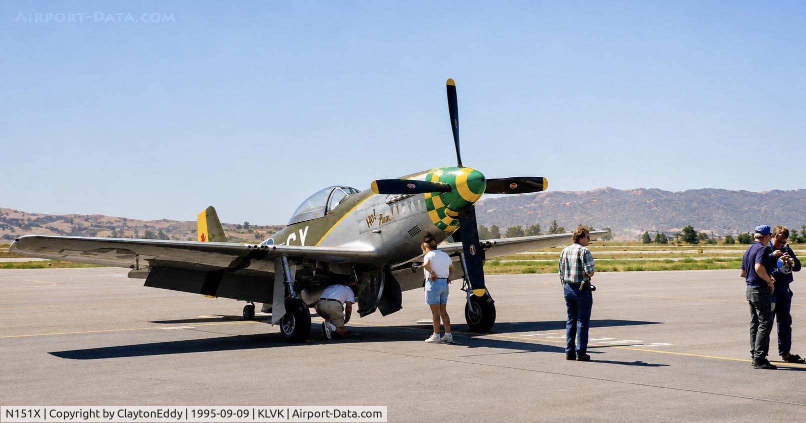 N151X, 1945 North American P-51D Mustang, c/n 45-11628, Wings for Charity Airshow Livermore airport in California 09-26