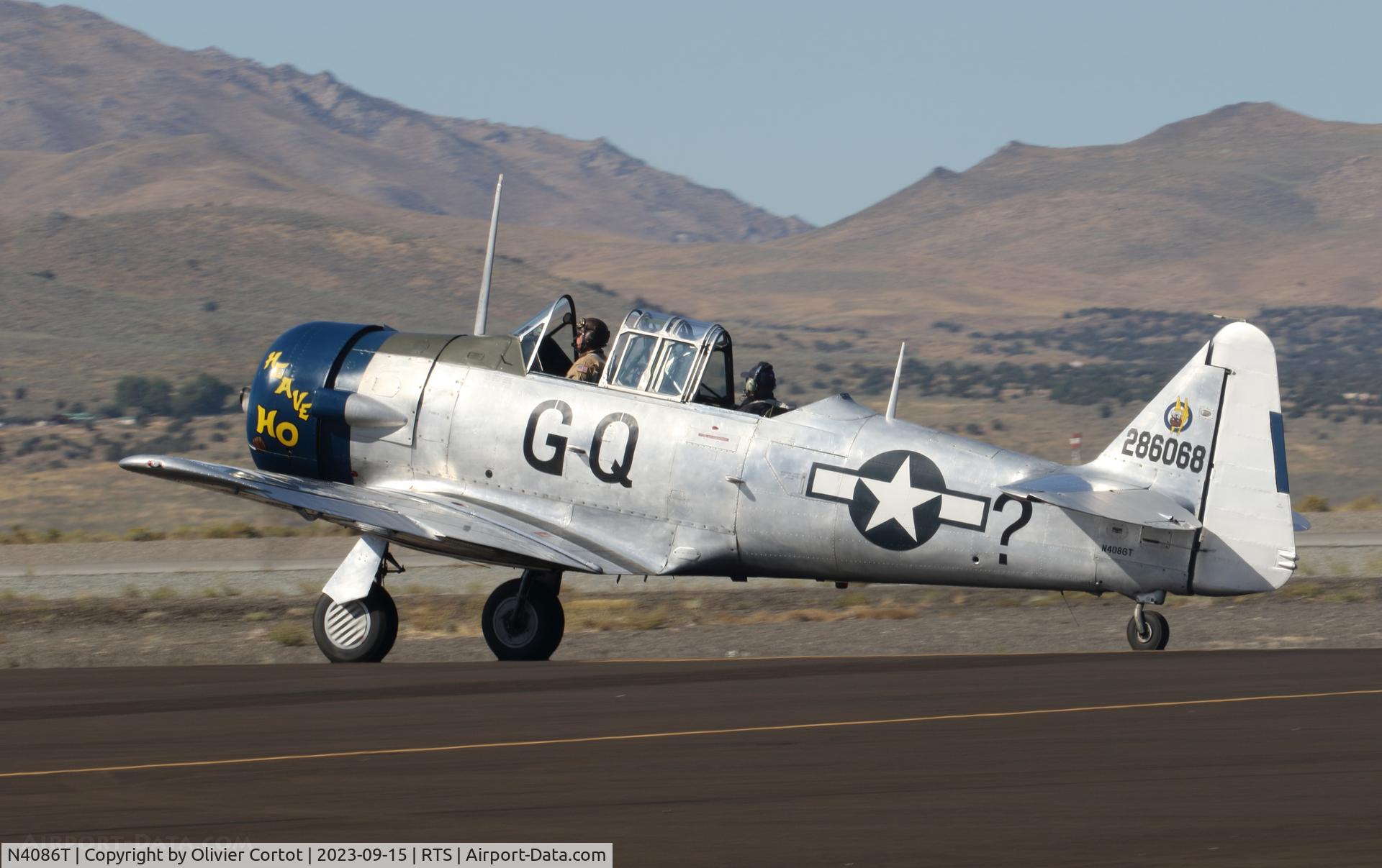 Aircraft N4086T, North American AT-6D, c/n 42-86068, 2023 air races, at RTS, photo by Olivier Cortot