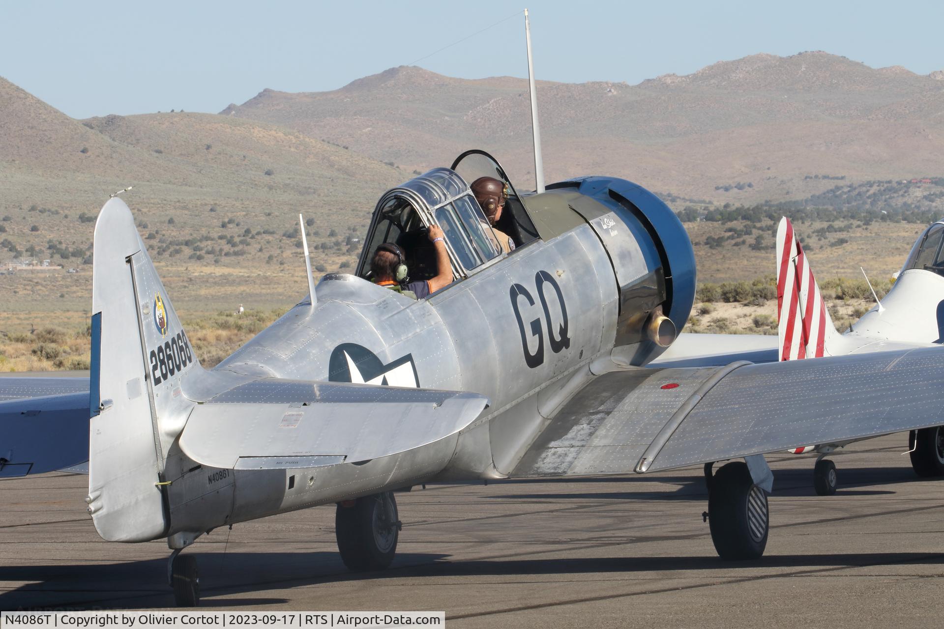 Aircraft N4086T, North American AT-6D, c/n 42-86068, 2023 air races, at RTS, photo by Olivier Cortot