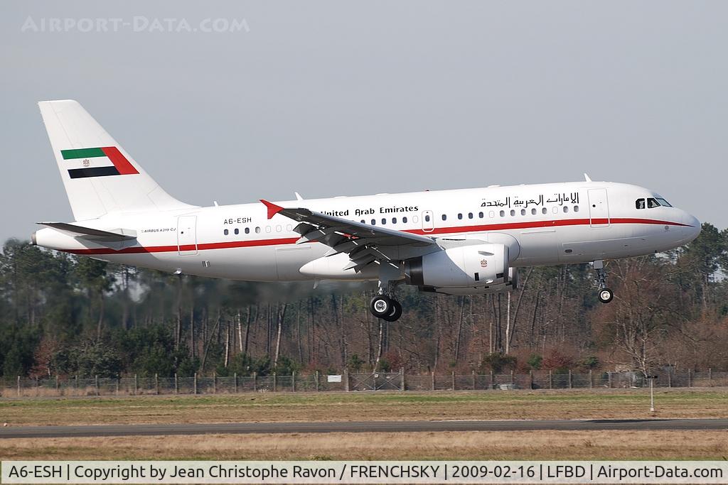 A6-ESH, 2000 Airbus VC-1A (A319-133/CJ), c/n 0910, United Arab Emirates VIP transport