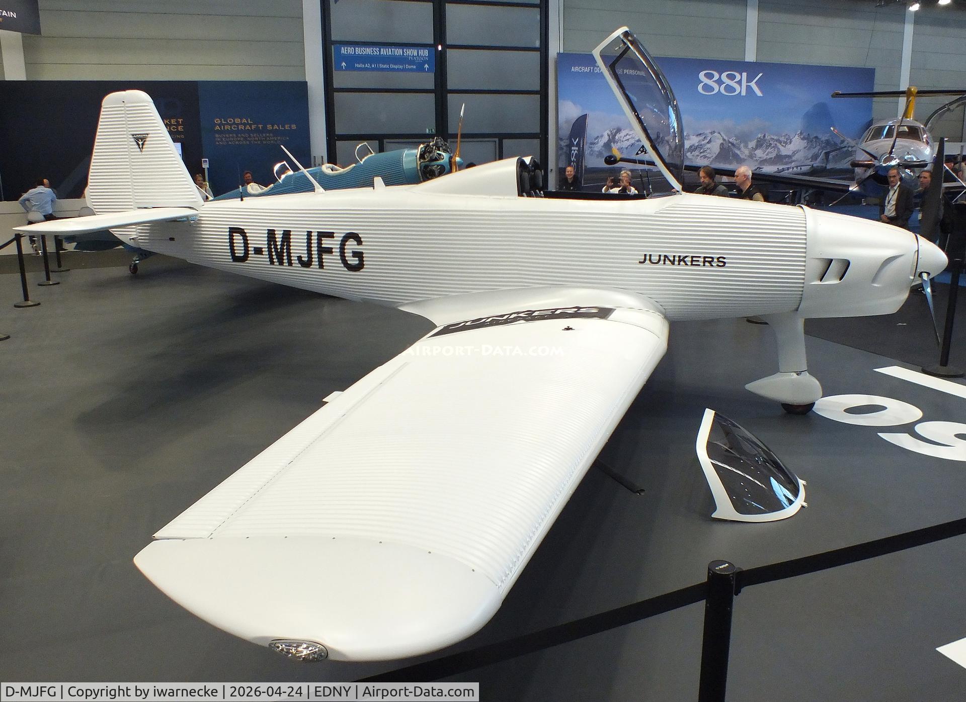 Aircraft D-MJFG, 2025 Junkers A-60, Junkers Flugzeugwerke A60 at the AERO 2026, Friedrichshafen, at EDNY, photo by iwarnecke