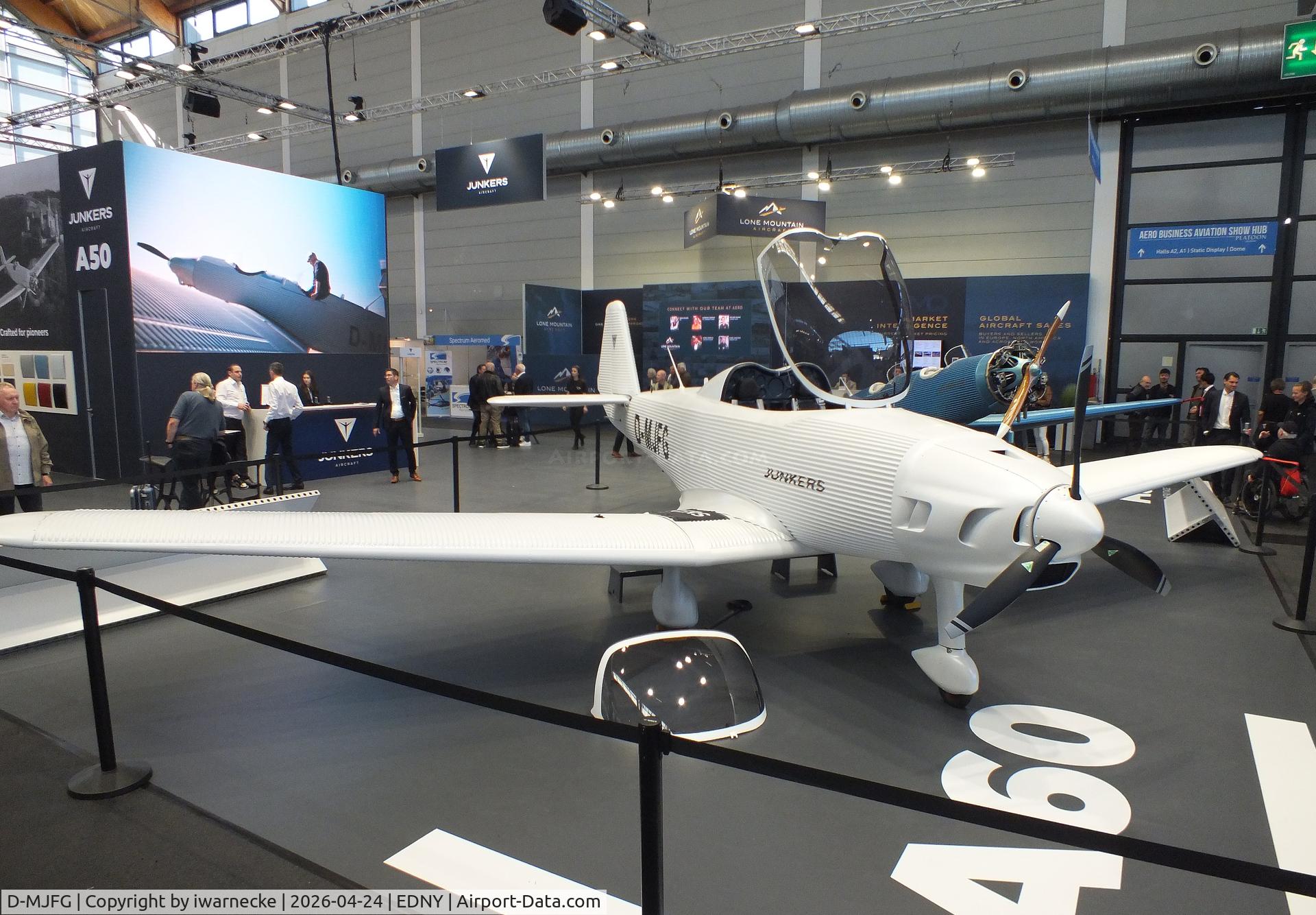 Aircraft D-MJFG, 2025 Junkers A-60, Junkers Flugzeugwerke A60 at the AERO 2026, Friedrichshafen, at EDNY, photo by iwarnecke