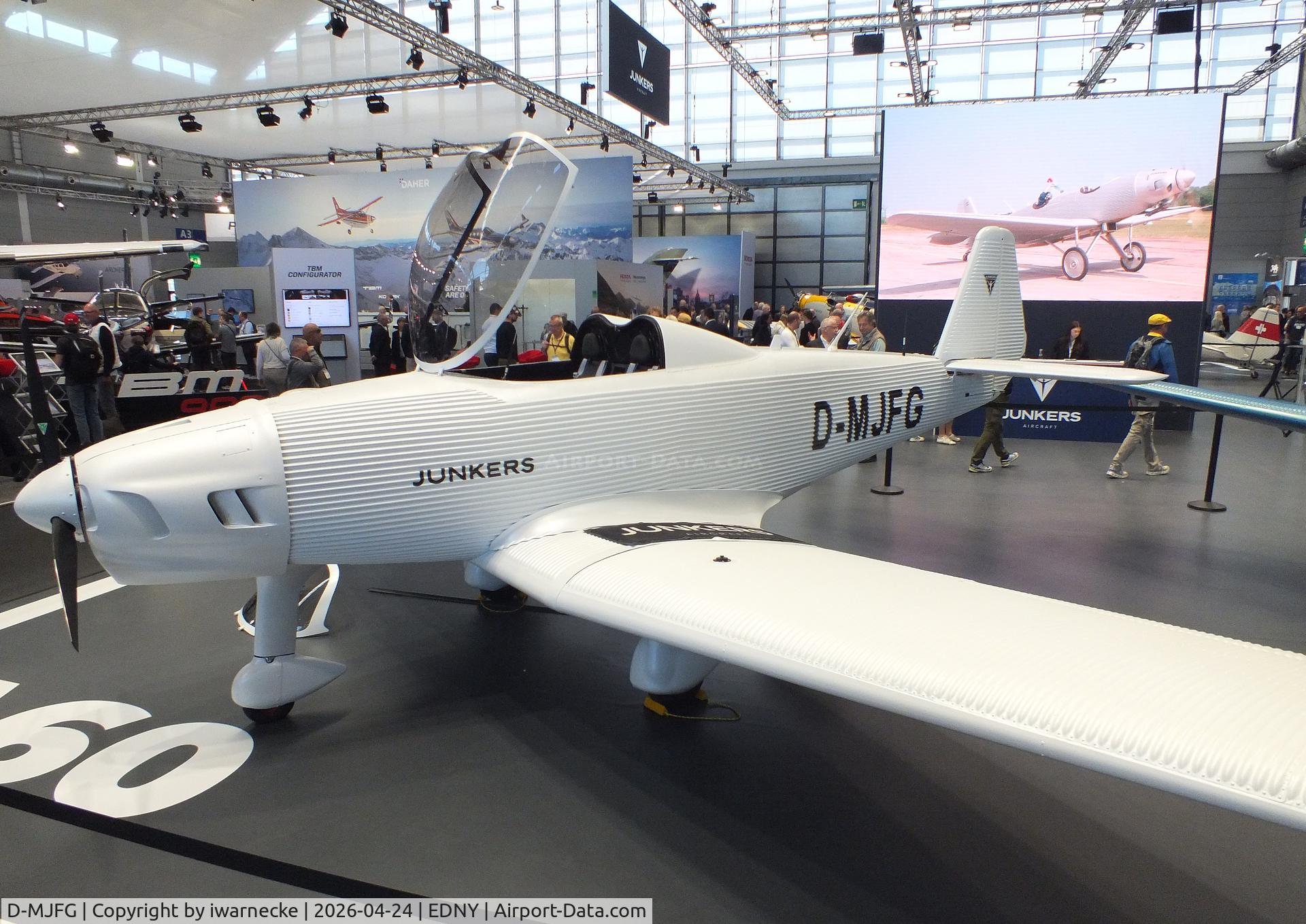 Aircraft D-MJFG, 2025 Junkers A-60, Junkers Flugzeugwerke A60 at the AERO 2026, Friedrichshafen, at EDNY, photo by iwarnecke