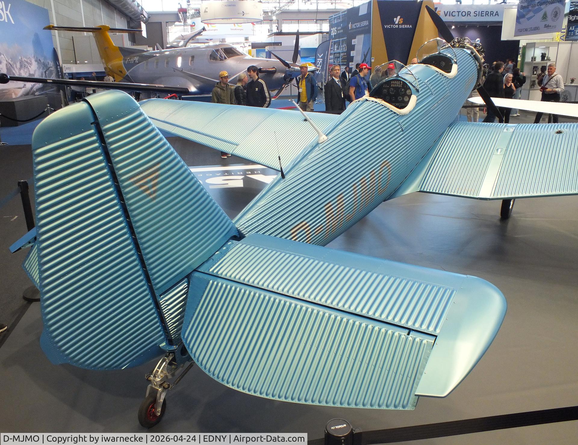 Aircraft D-MJMO, 2025 Junkers A50 Heritage, c/n ., Junkers Flugzeugwerke A 50 ci Junior Heritage replica at the AERO 2026, Friedrichshafen, at EDNY, photo by iwarnecke