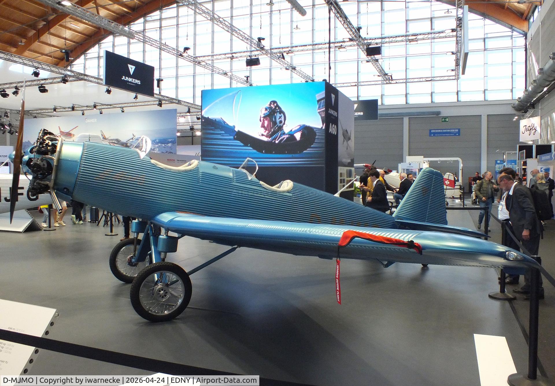 Aircraft D-MJMO, 2025 Junkers A50 Heritage, c/n ., Junkers Flugzeugwerke A 50 ci Junior Heritage replica at the AERO 2026, Friedrichshafen, at EDNY, photo by iwarnecke