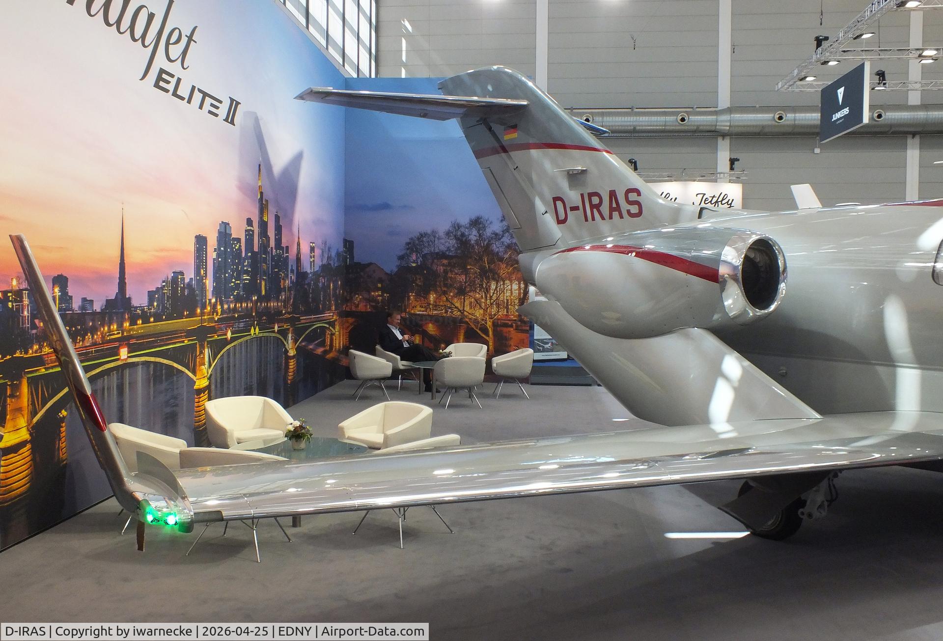 Aircraft D-IRAS, 2016 Honda HA-420 HondaJet, c/n 42000035, Honda HA-420 HondaJet at the AERO 2026, Friedrichshafen, at EDNY, photo by iwarnecke