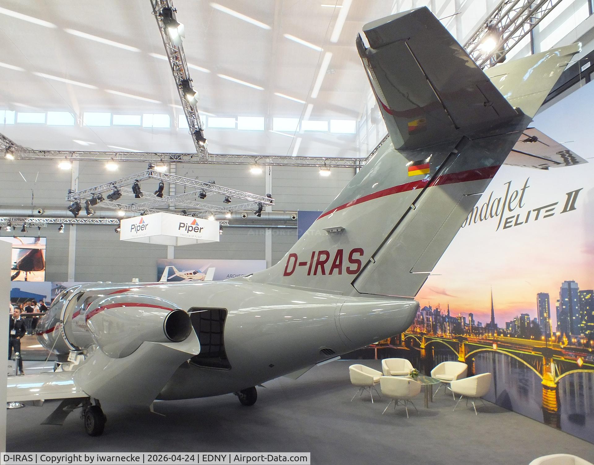 Aircraft D-IRAS, 2016 Honda HA-420 HondaJet, c/n 42000035, Honda HA-420 HondaJet at the AERO 2026, Friedrichshafen, at EDNY, photo by iwarnecke